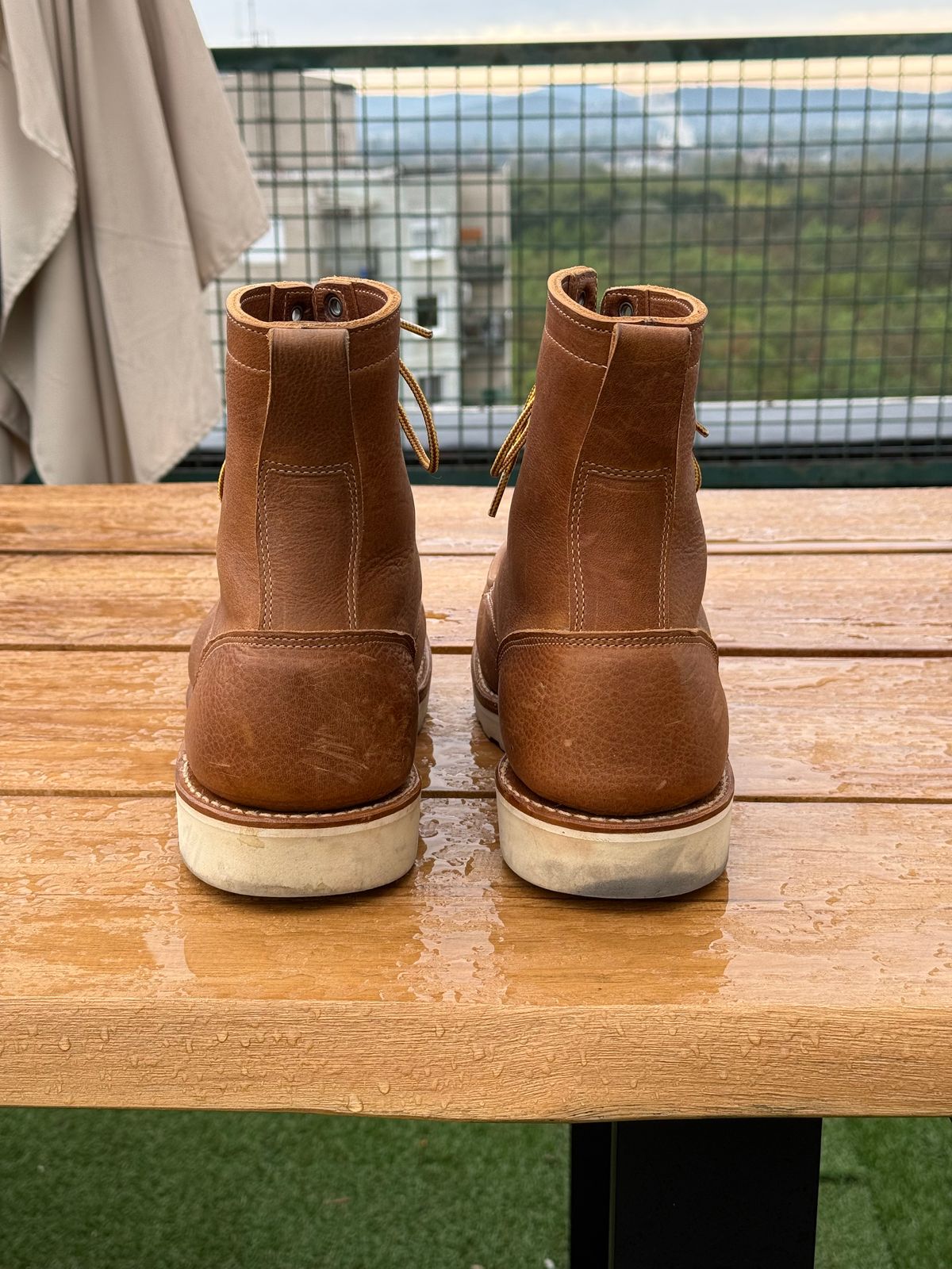 Photo by switchtrue on October 1, 2025 of the Truman Upland Boot in British Tan Grizzly.