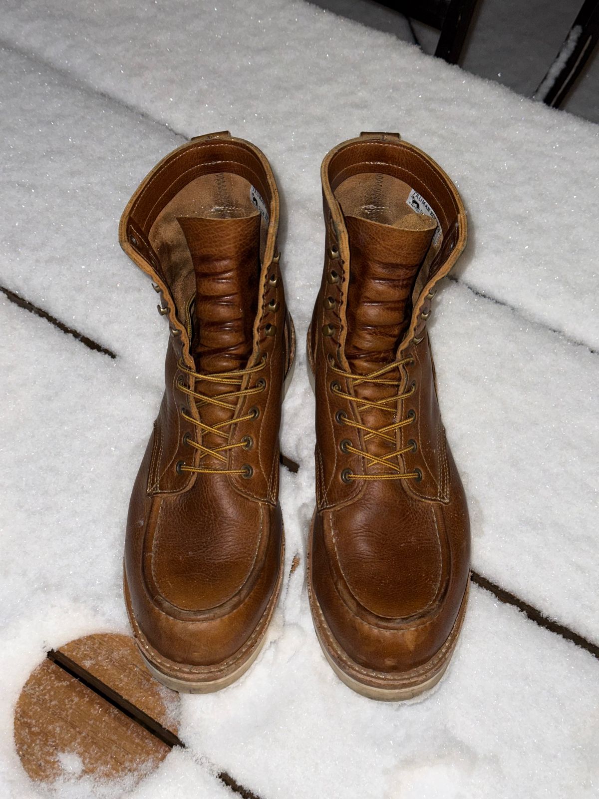 Photo by switchtrue on January 5, 2026 of the Truman Upland Boot in British Tan Grizzly.