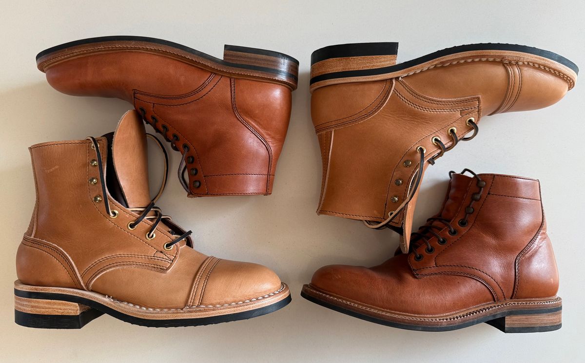 Photo by chris.8888 on August 7, 2025 of the Nicks x Parkhurst V3 in Horween Light Natural Dublin.