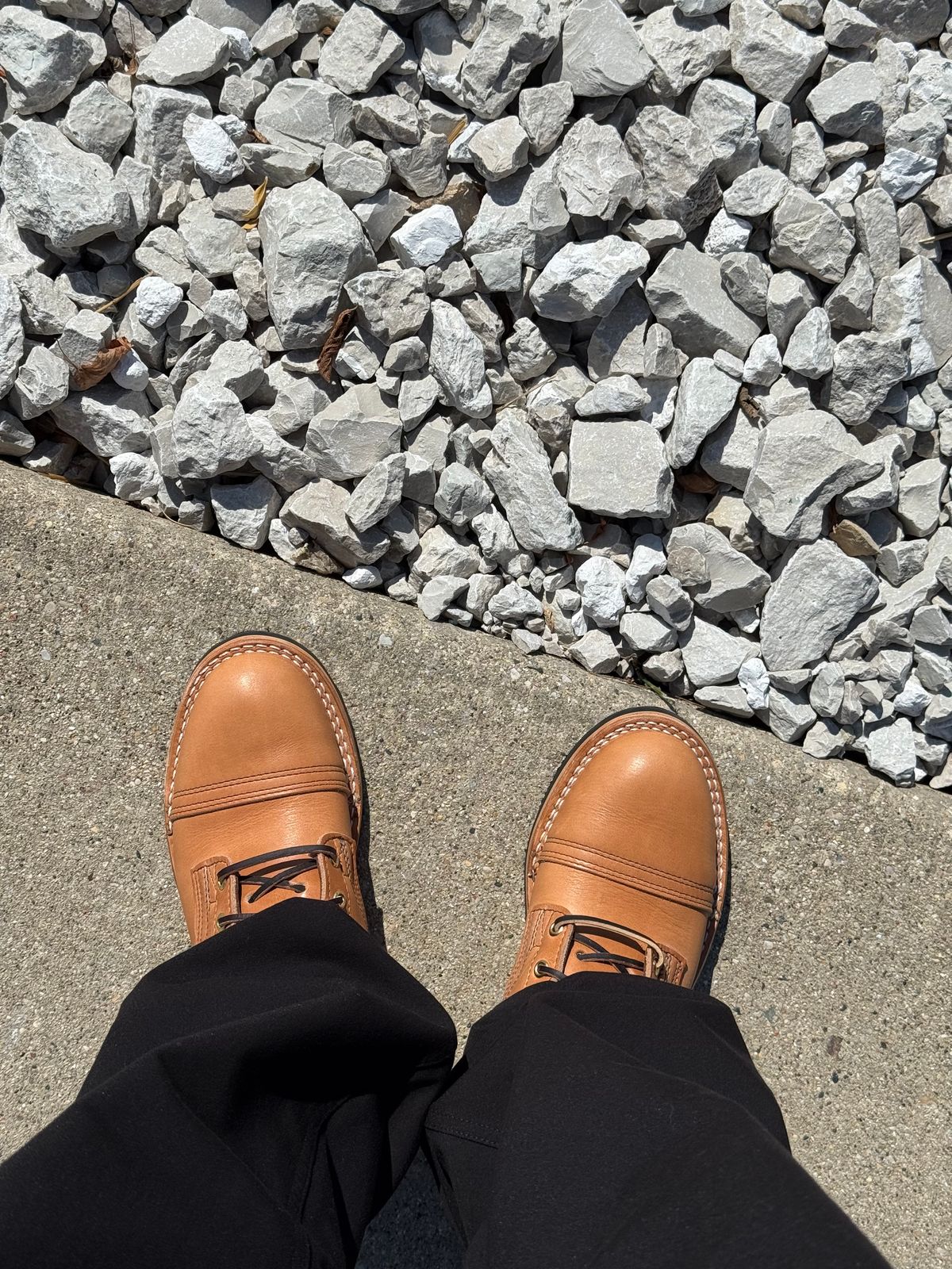 Photo by chris.8888 on September 17, 2025 of the Nicks x Parkhurst V3 in Horween Light Natural Dublin.
