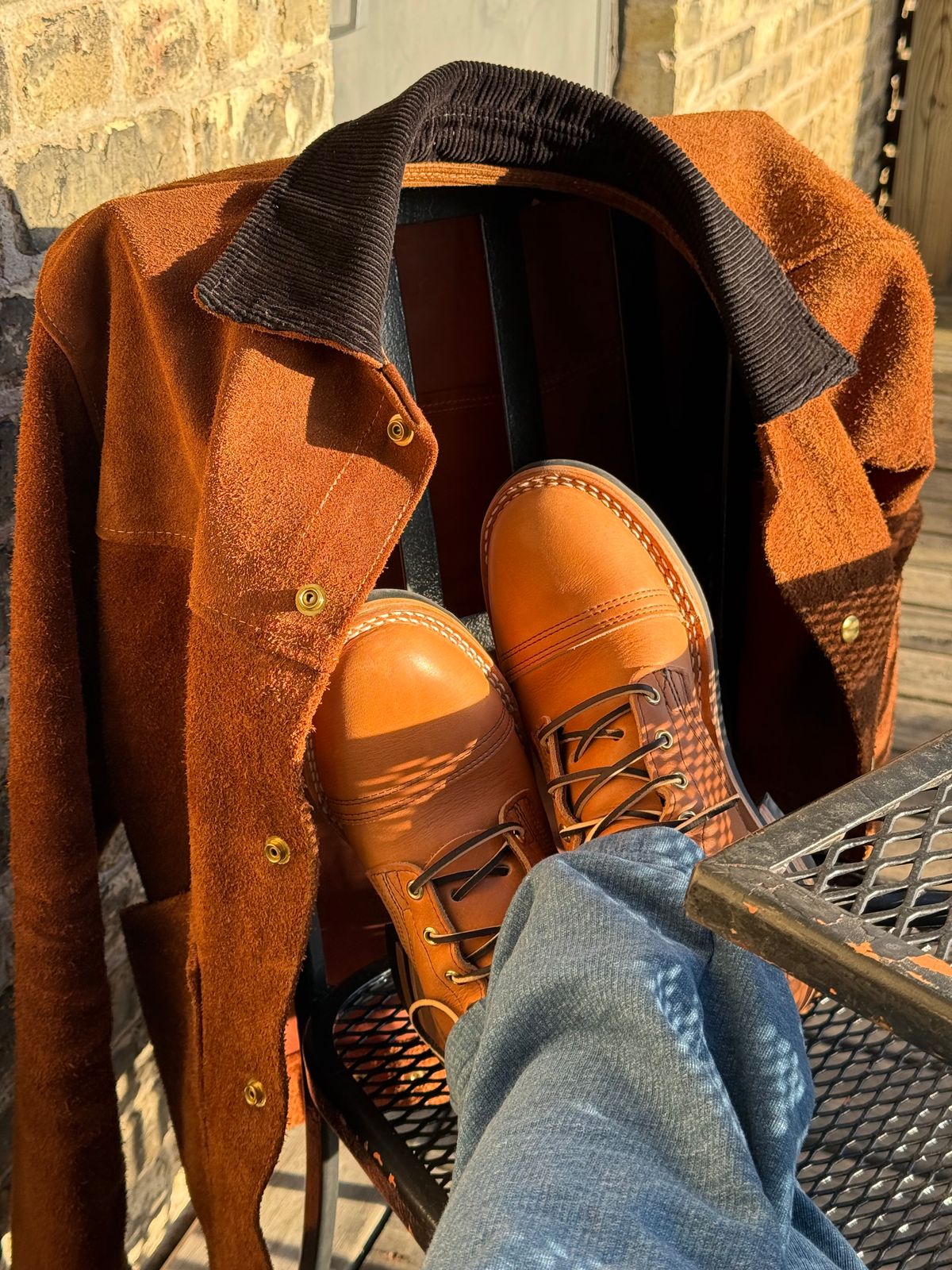 Photo by chris.8888 on April 8, 2026 of the Nicks x Parkhurst V3 in Horween Light Natural Dublin.