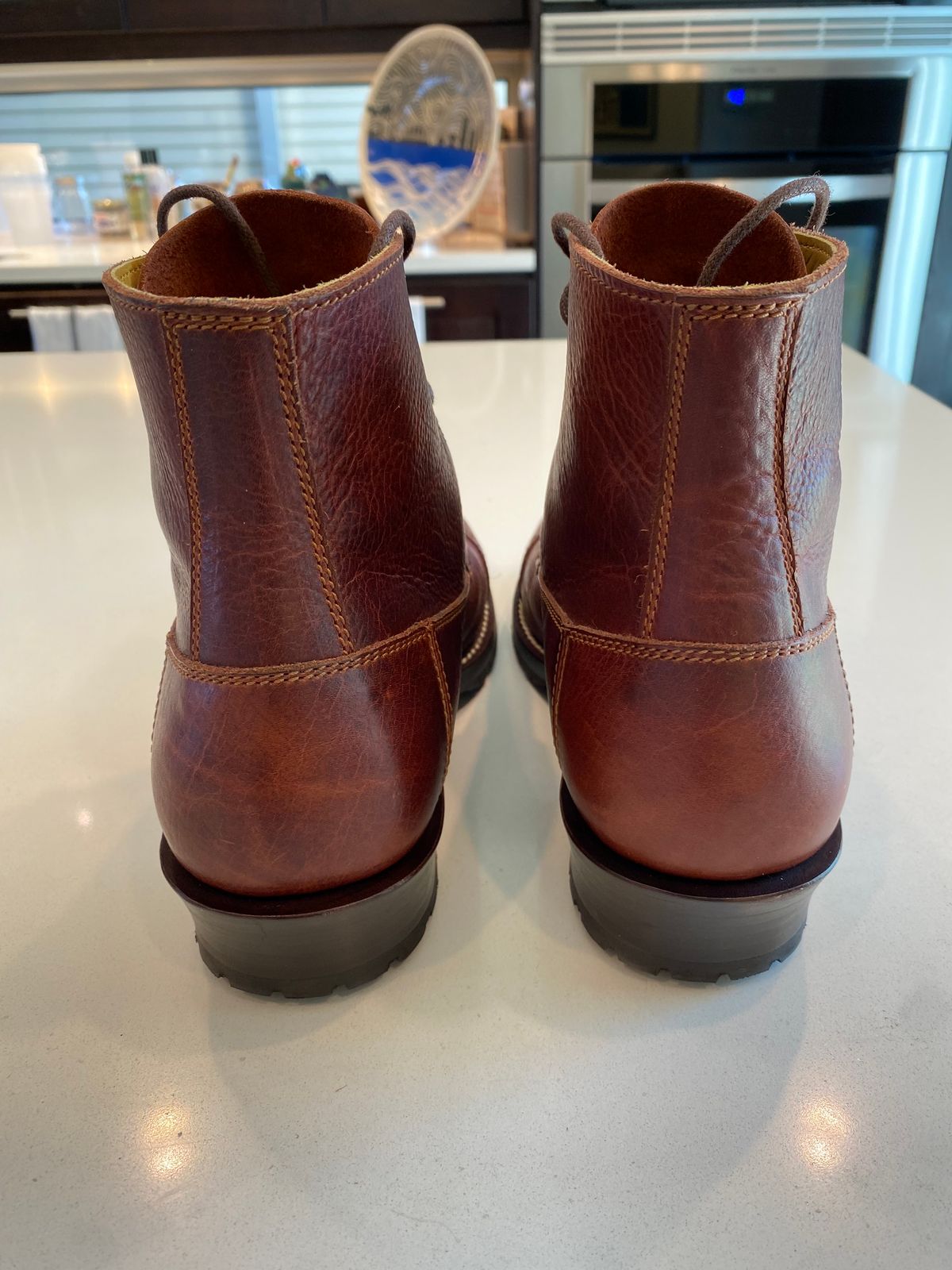 Photo by chris.8888 on May 23, 2025 of the Caswell Boot Company 1912 Russet Marching Shoe Reproduction in Gallun Red Waxy Bridger Elk.