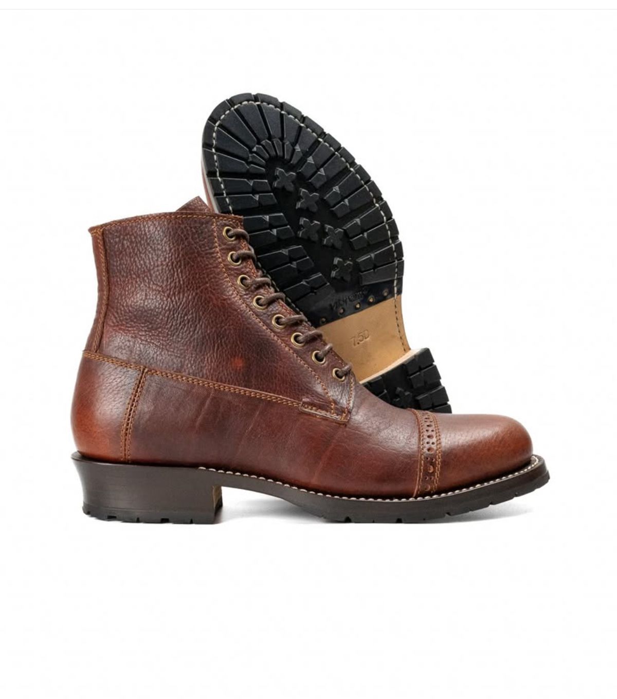 Photo by chris.8888 on May 13, 2025 of the Caswell Boot Company 1912 Russet Marching Shoe Reproduction in Gallun Red Waxy Bridger Elk.