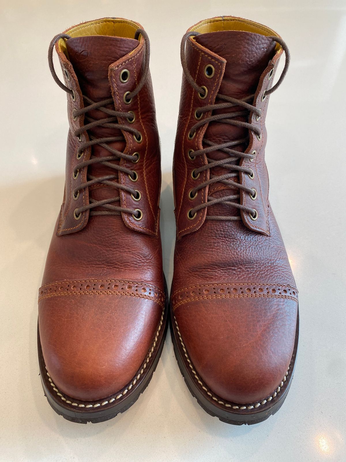 Photo by chris.8888 on July 6, 2025 of the Caswell Boot Company 1912 Russet Marching Shoe Reproduction in Gallun Red Waxy Bridger Elk.