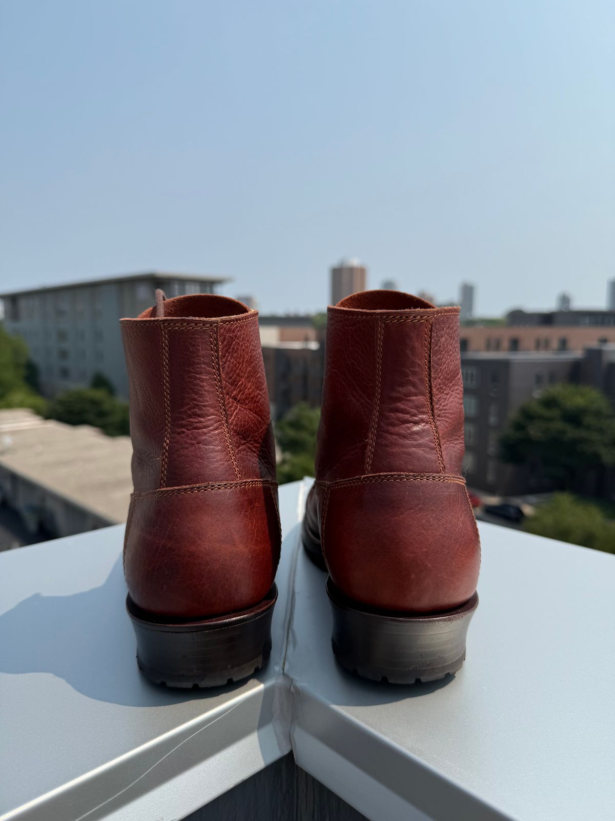 Photo by chris.8888 on August 2, 2025 of the Caswell Boot Company 1912 Russet Marching Shoe Reproduction in Gallun Red Waxy Bridger Elk.