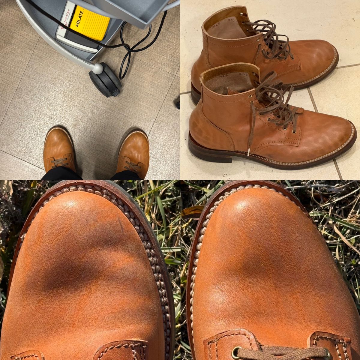 Photo by chris.8888 on November 15, 2025 of the Oldspeed MFG Service Boot 6” in Horween Russet Horsehide Strips.