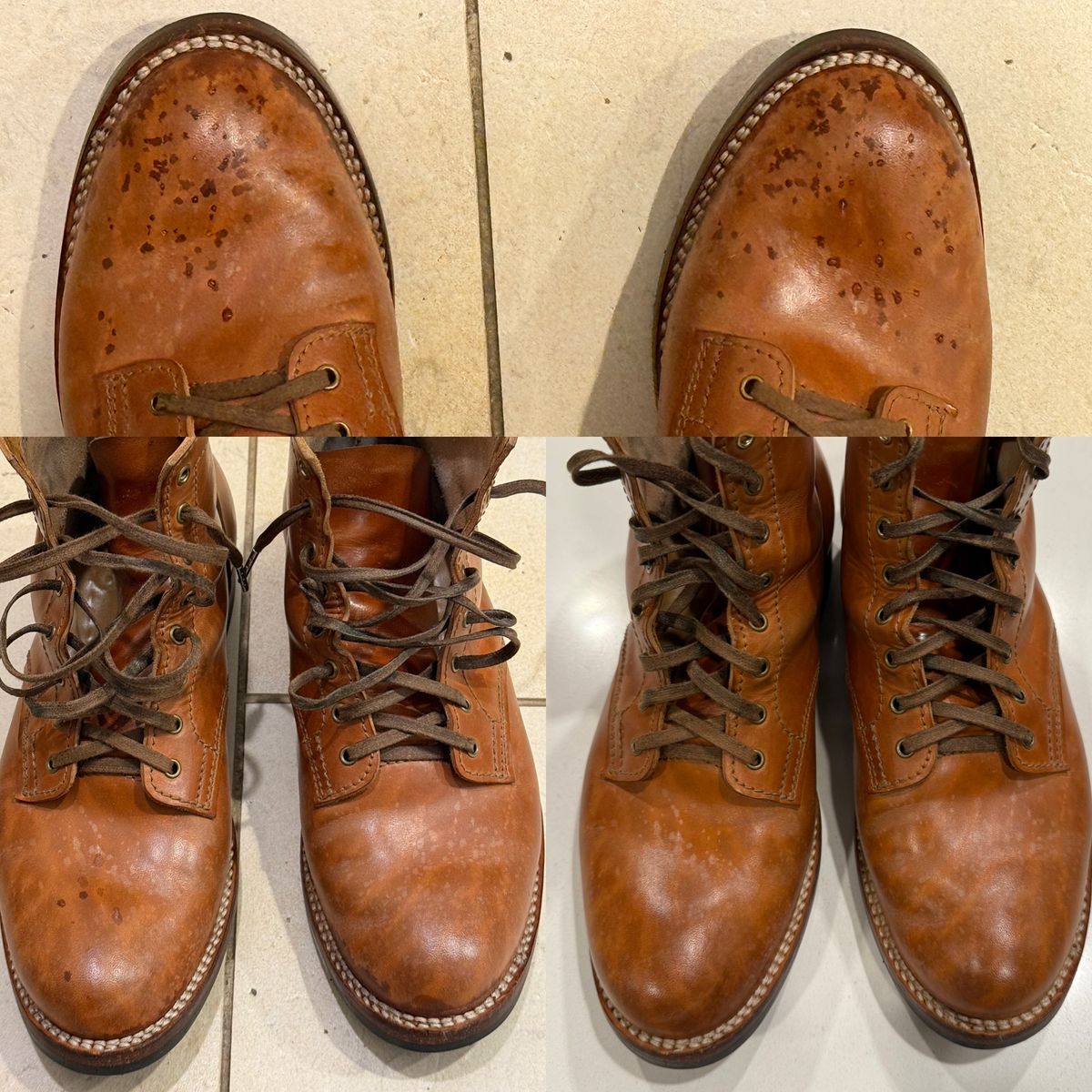 Photo by chris.8888 on November 20, 2025 of the Oldspeed MFG Service Boot 6” in Horween Russet Horsehide Strips.