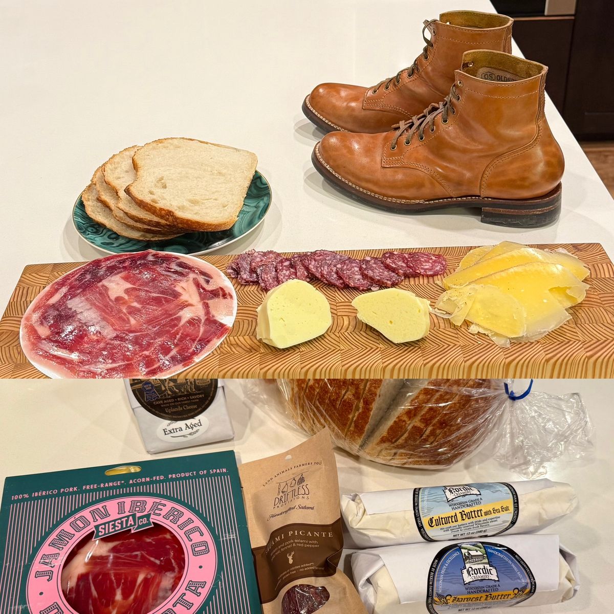 Photo by chris.8888 on December 5, 2025 of the Oldspeed MFG Service Boot 6” in Horween Russet Horsehide Strips.