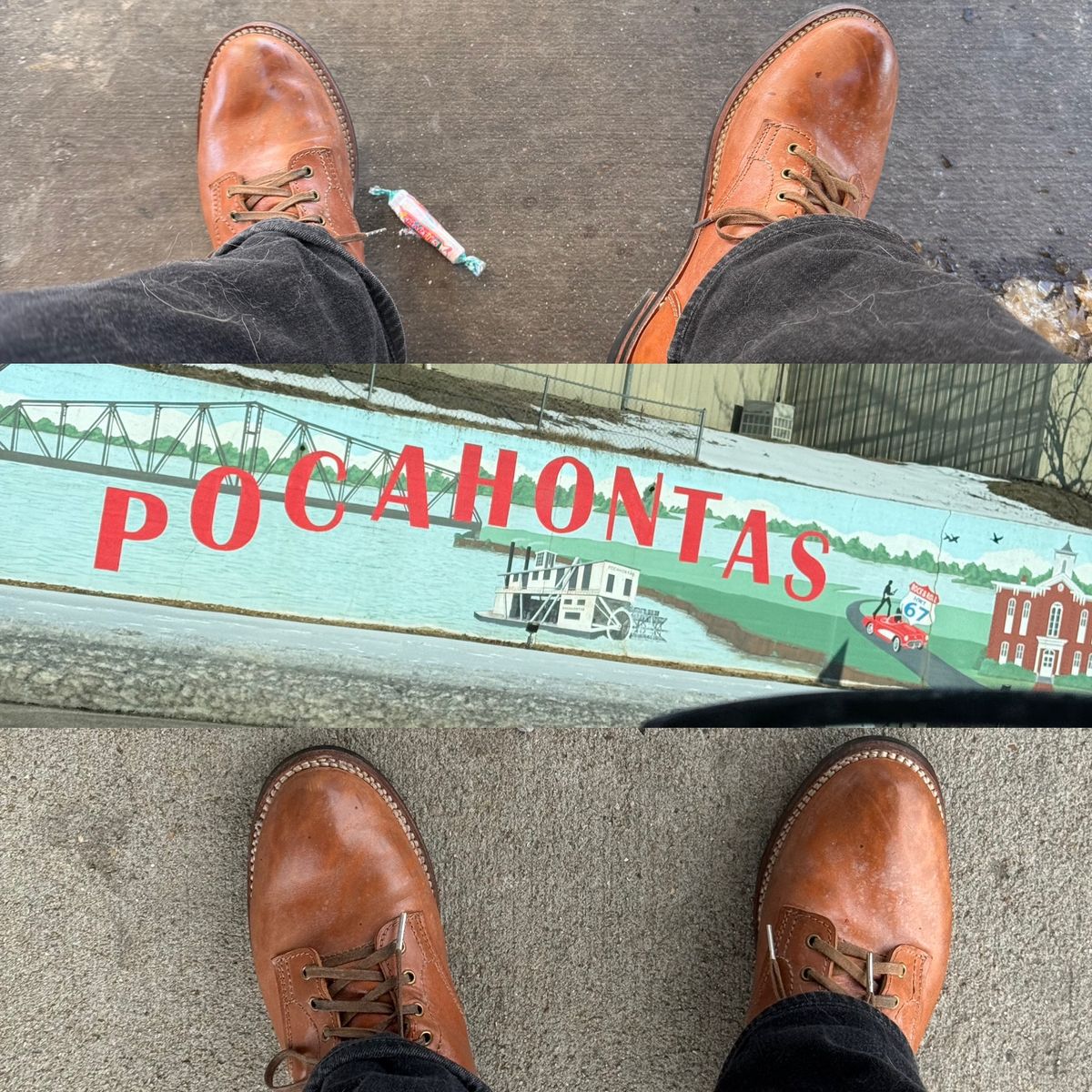 Photo by chris.8888 on February 1, 2026 of the Oldspeed MFG Service Boot 6” in Horween Russet Horsehide Strips.