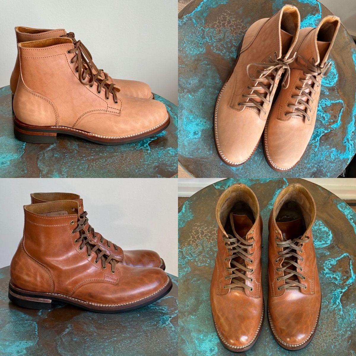 Photo by chris.8888 on February 3, 2026 of the Oldspeed MFG Service Boot 6” in Horween Russet Horsehide Strips.