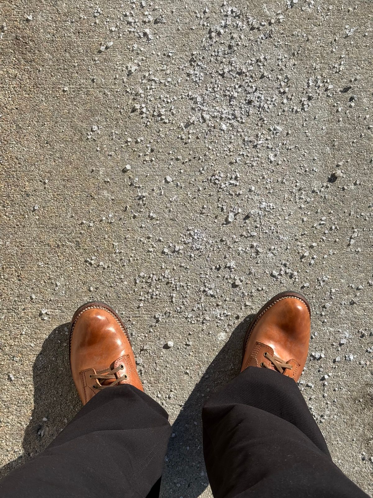 Photo by chris.8888 on February 11, 2026 of the Oldspeed MFG Service Boot 6” in Horween Russet Horsehide Strips.