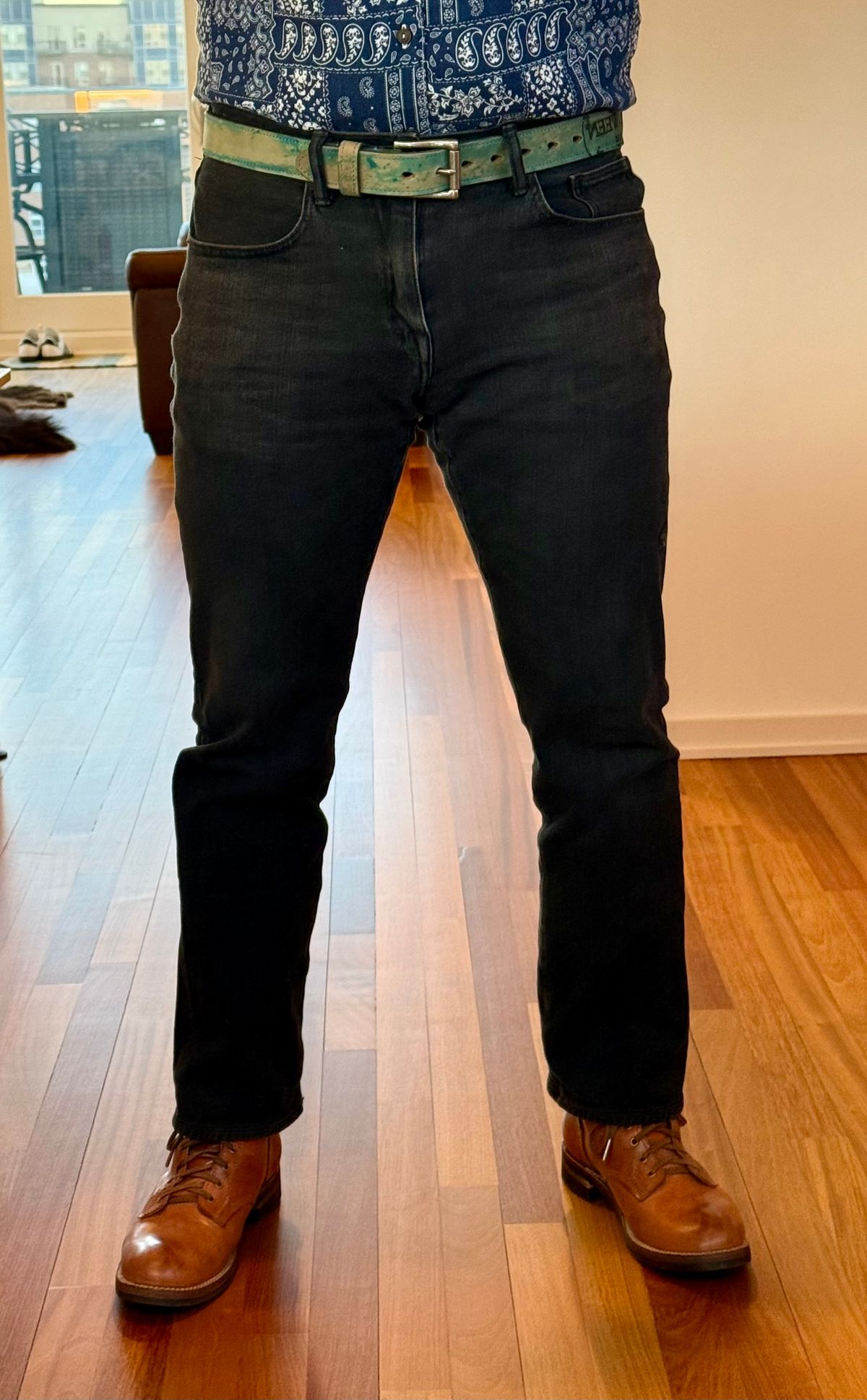 Photo by chris.8888 on February 16, 2026 of the Oldspeed MFG Service Boot 6” in Horween Russet Horsehide Strips.