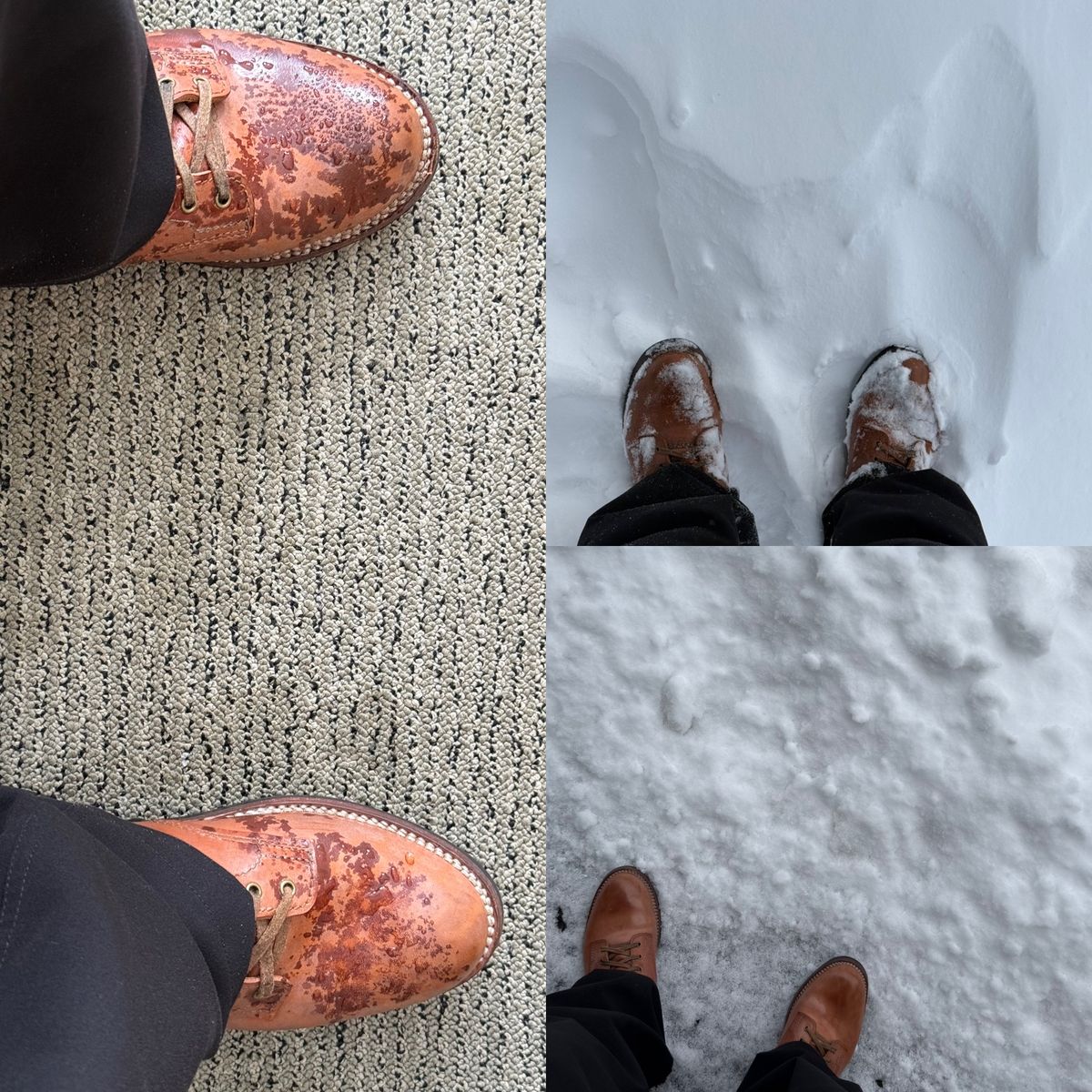 Photo by chris.8888 on March 16, 2026 of the Oldspeed MFG Service Boot 6” in Horween Russet Horsehide Strips.