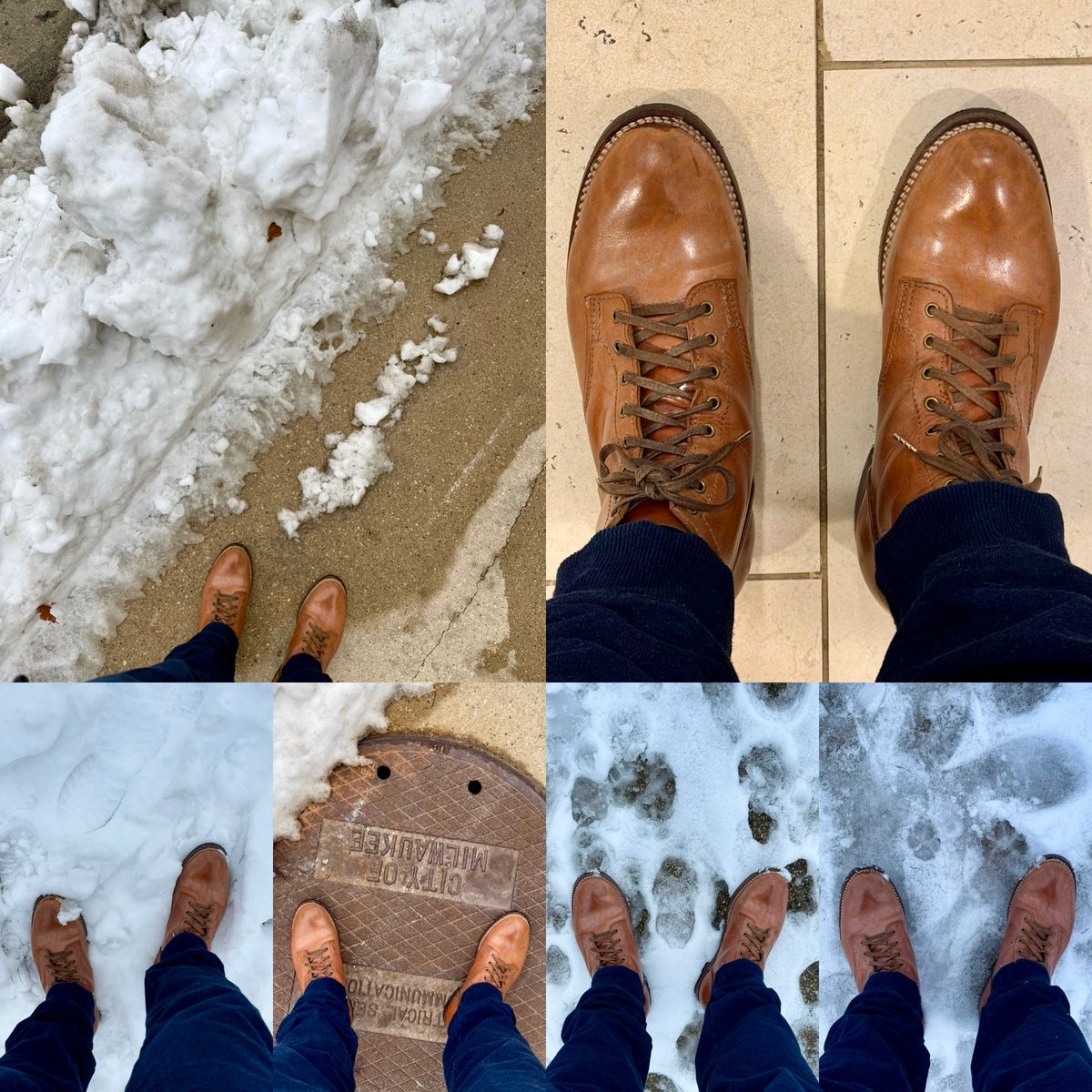 Photo by chris.8888 on March 19, 2026 of the Oldspeed MFG Service Boot 6” in Horween Russet Horsehide Strips.