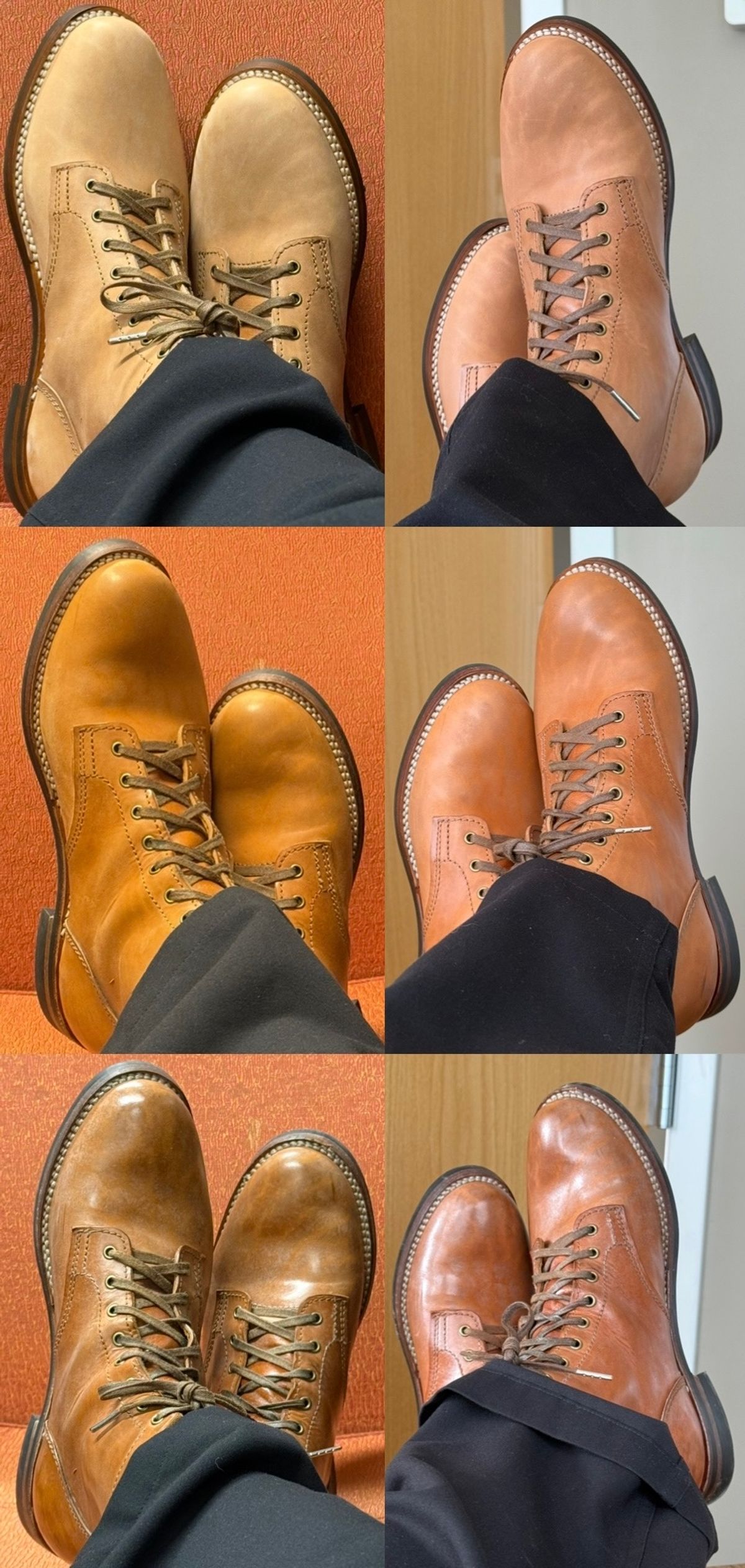 Photo by chris.8888 on March 20, 2026 of the Oldspeed MFG Service Boot 6” in Horween Russet Horsehide Strips.