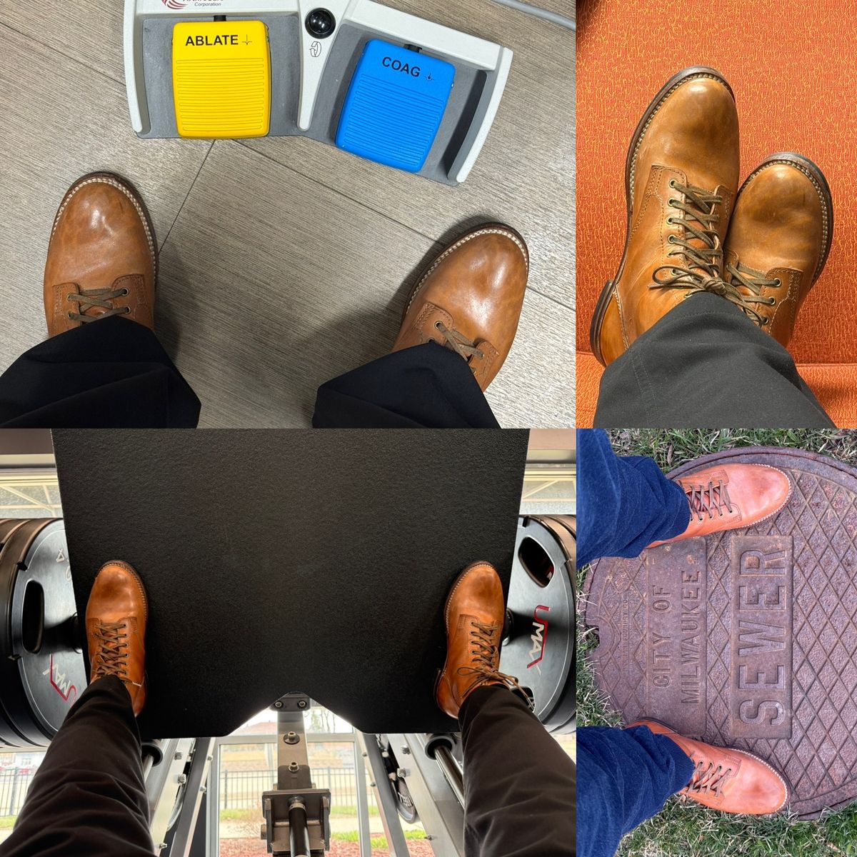 Photo by chris.8888 on March 28, 2026 of the Oldspeed MFG Service Boot 6” in Horween Russet Horsehide Strips.