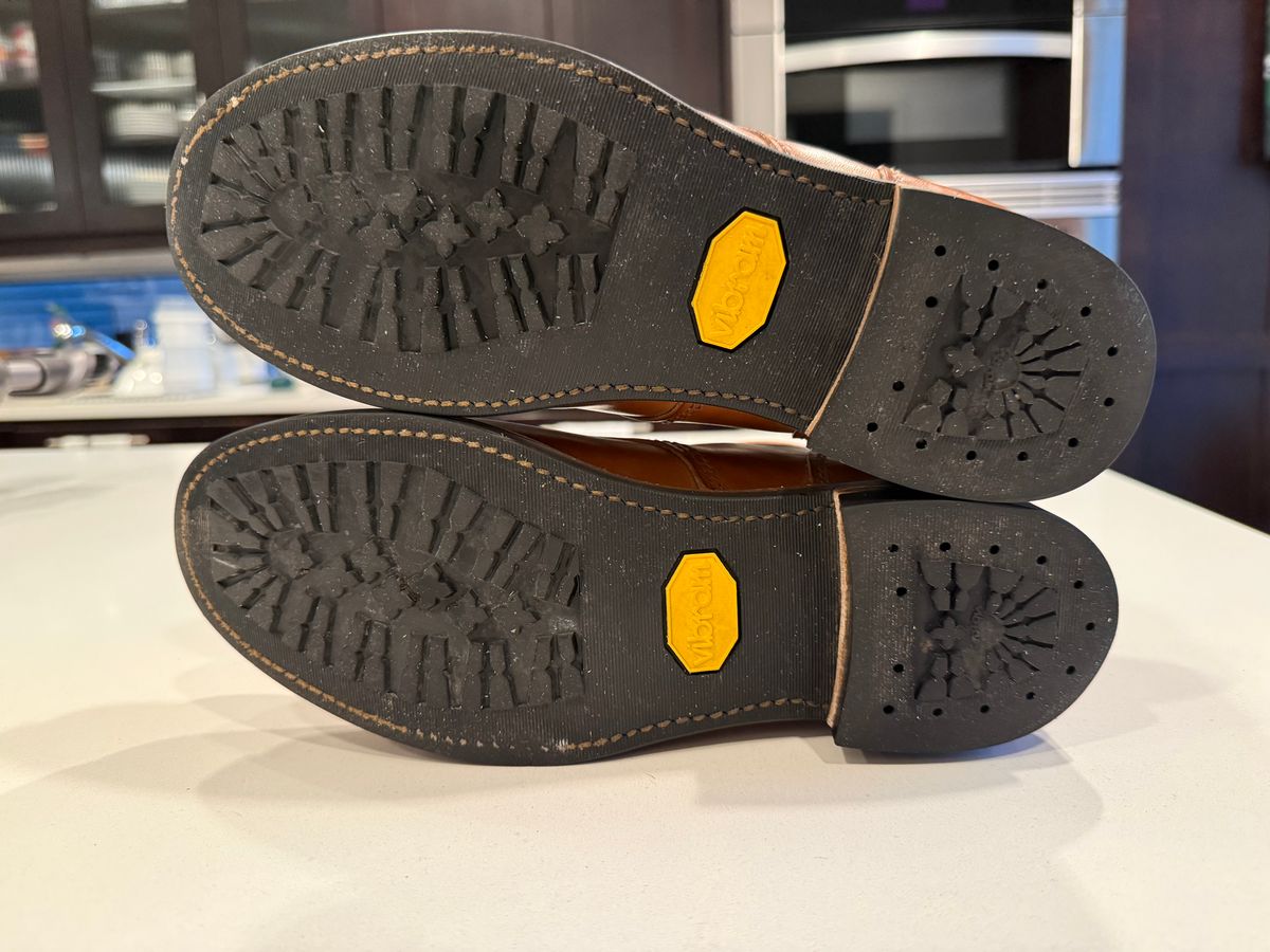 Photo by chris.8888 on March 29, 2026 of the Oldspeed MFG Service Boot 6” in Horween Russet Horsehide Strips.