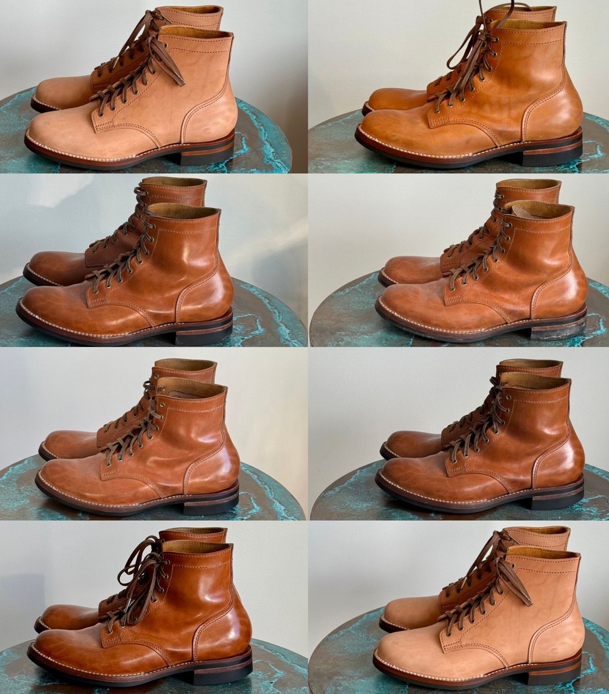 Photo by chris.8888 on March 30, 2026 of the Oldspeed MFG Service Boot 6” in Horween Russet Horsehide Strips.