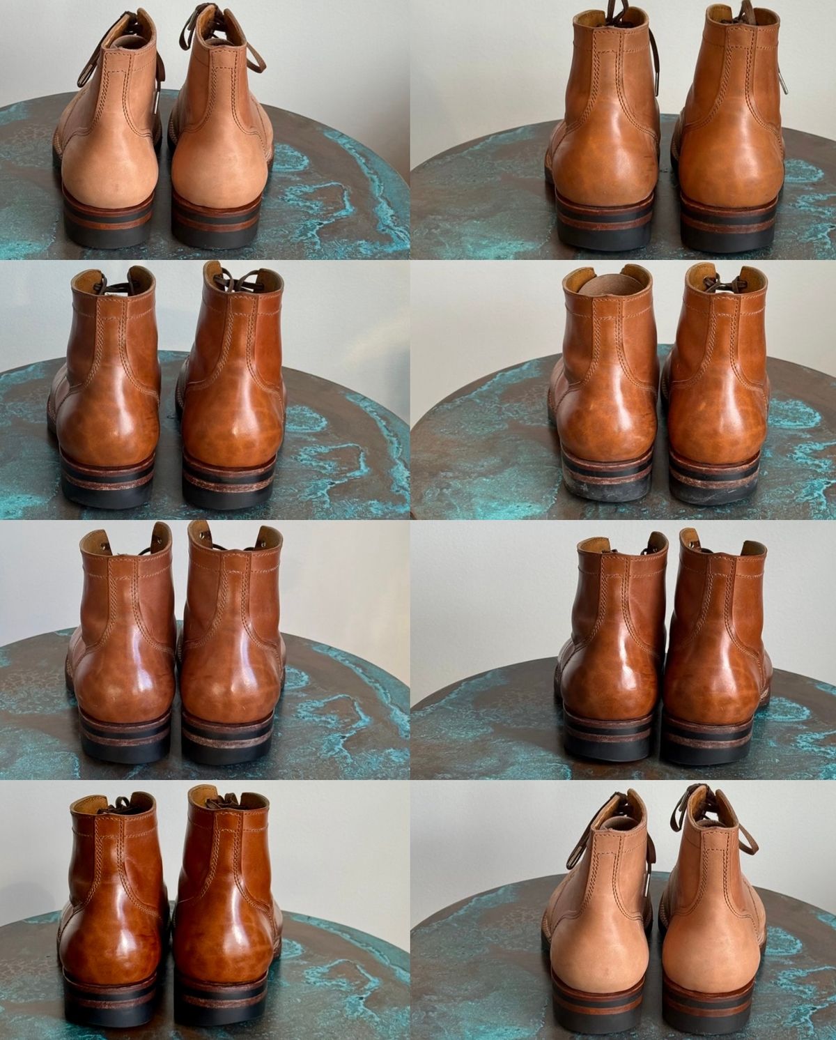 Photo by chris.8888 on March 30, 2026 of the Oldspeed MFG Service Boot 6” in Horween Russet Horsehide Strips.