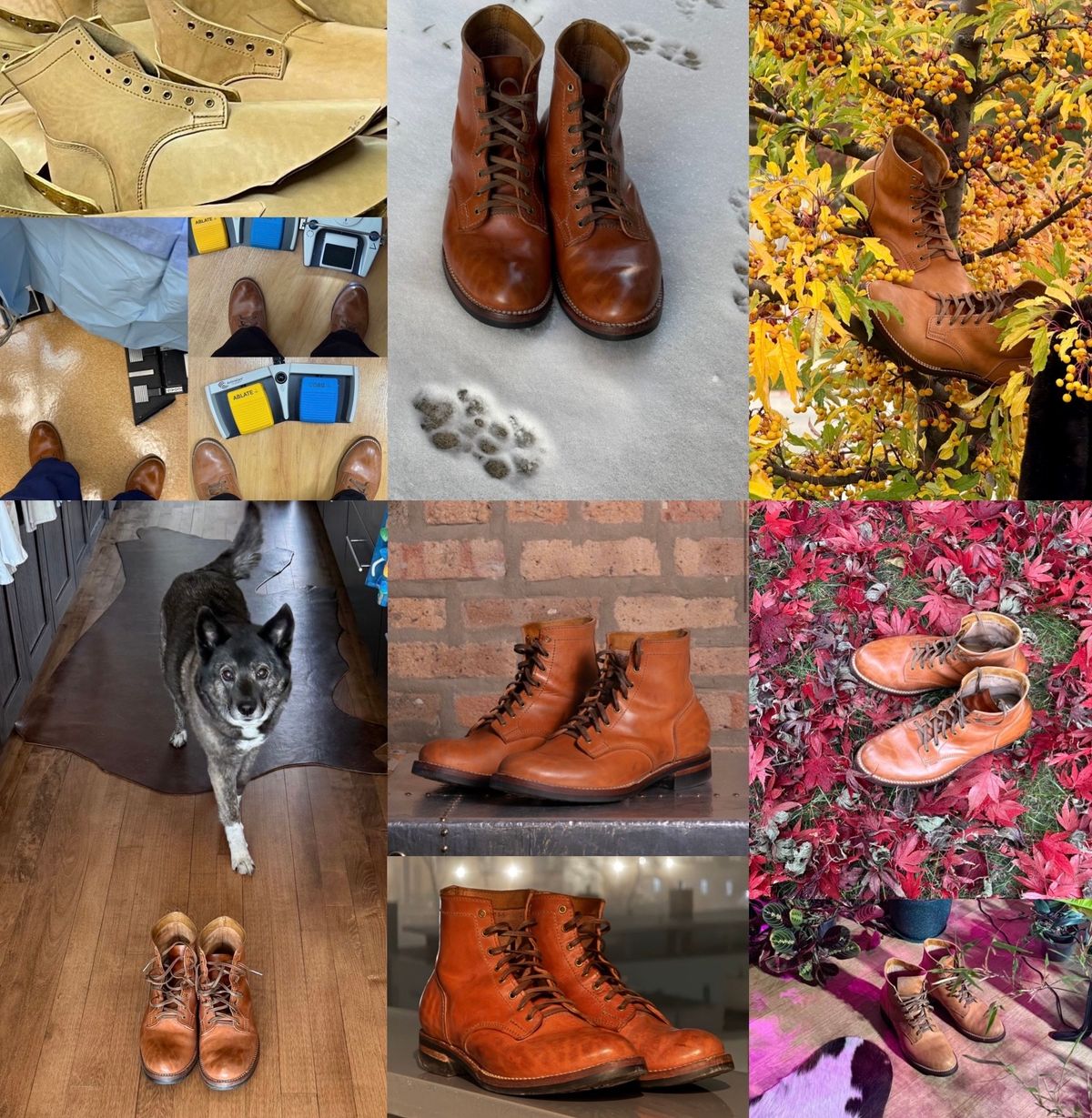 Photo by chris.8888 on April 1, 2026 of the Oldspeed MFG Service Boot 6” in Horween Russet Horsehide Strips.