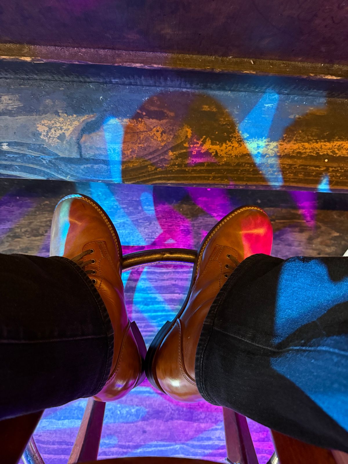 Photo by chris.8888 on April 1, 2026 of the Oldspeed MFG Service Boot 6” in Horween Russet Horsehide Strips.