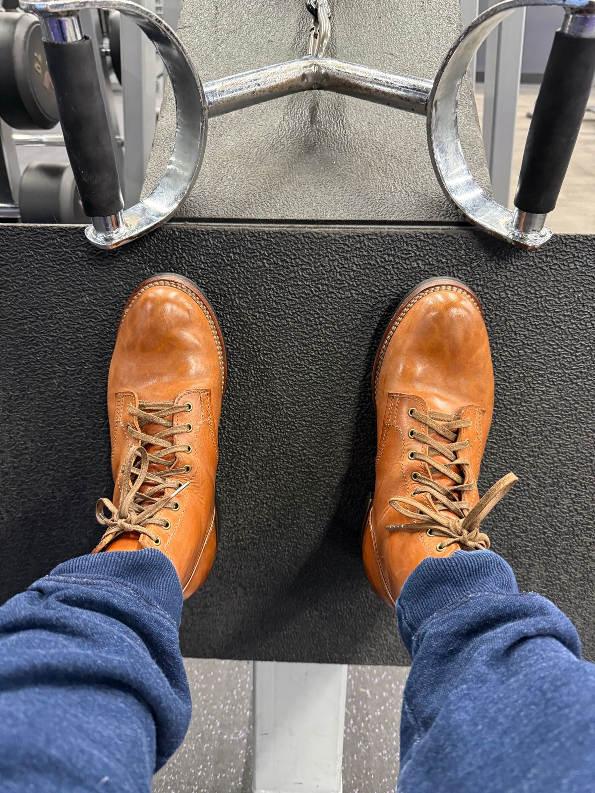Photo by chris.8888 on June 19, 2026 of the Oldspeed MFG Service Boot 6” in Horween Russet Horsehide Strips.
