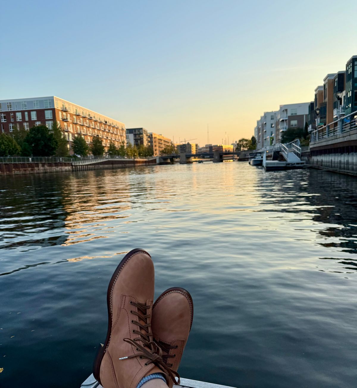 Photo by chris.8888 on October 3, 2025 of the Oldspeed Service Boot 6” in Horween Russet Horsehide Strips.