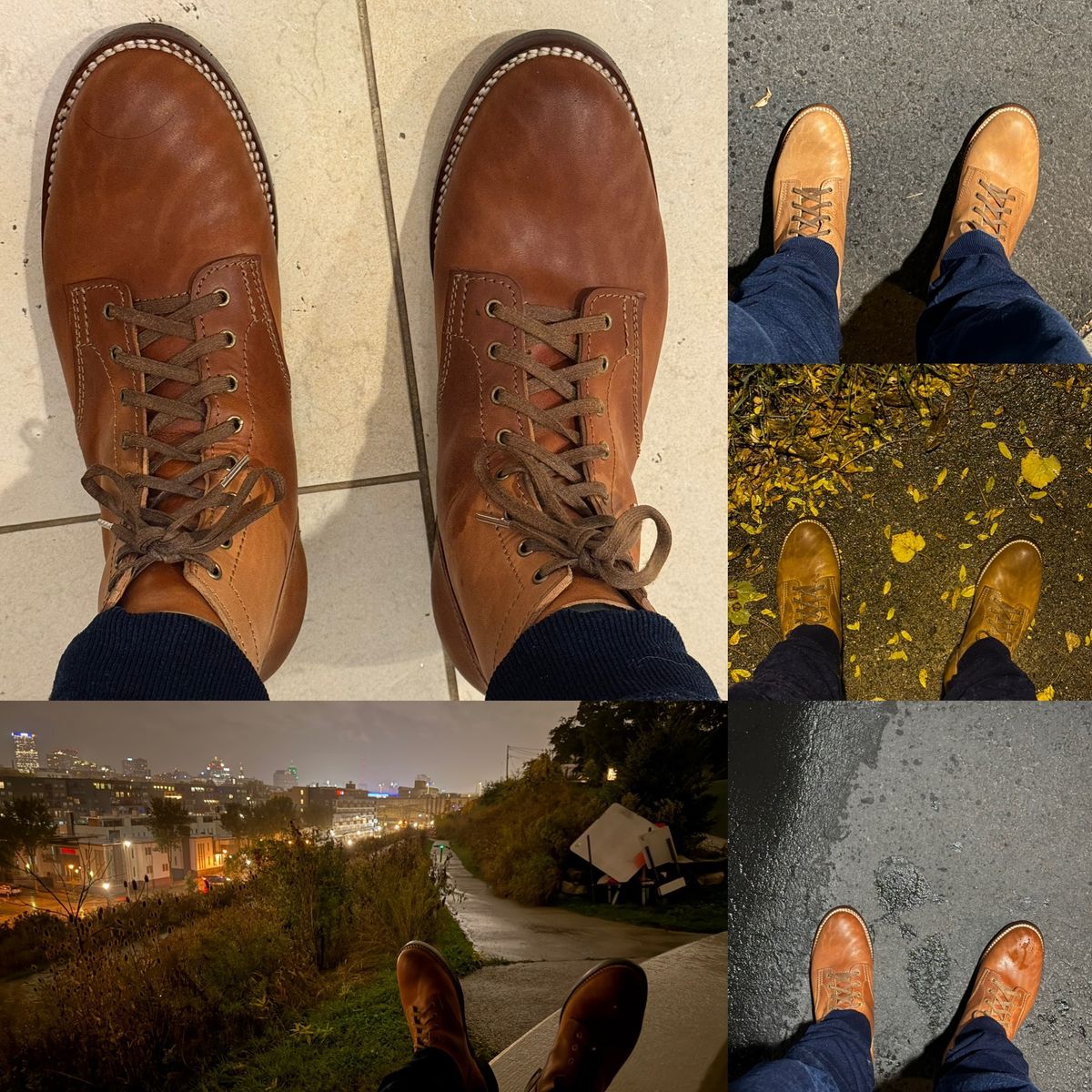 Photo by chris.8888 on October 19, 2025 of the Oldspeed Service Boot 6” in Horween Russet Horsehide Strips.