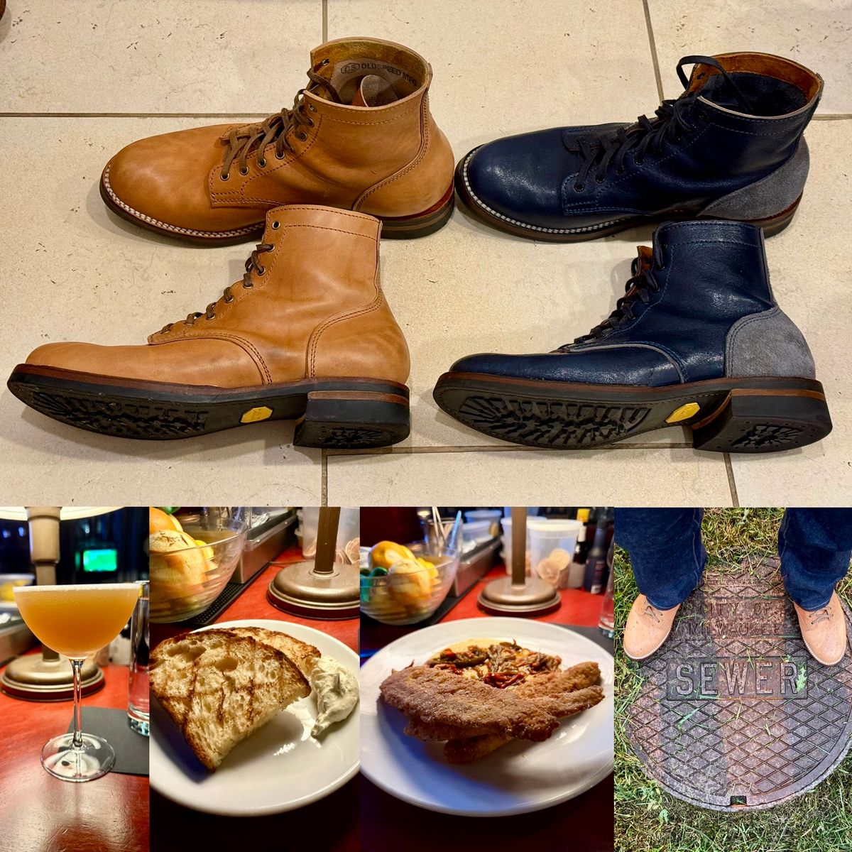 Photo by chris.8888 on October 22, 2025 of the Oldspeed Service Boot 6” in Horween Russet Horsehide Strips.