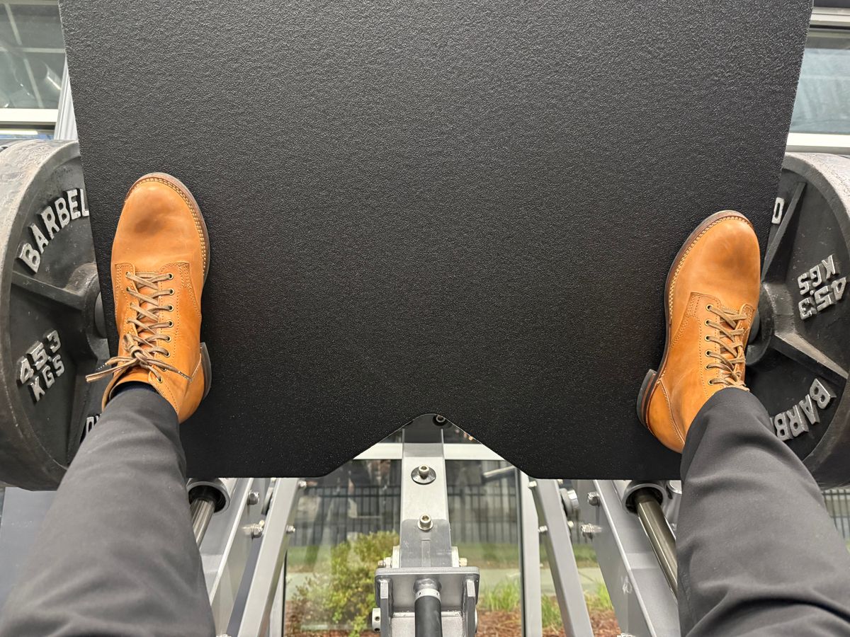 Photo by chris.8888 on November 5, 2025 of the Oldspeed MFG Service Boot 6” in Horween Russet Horsehide Strips.