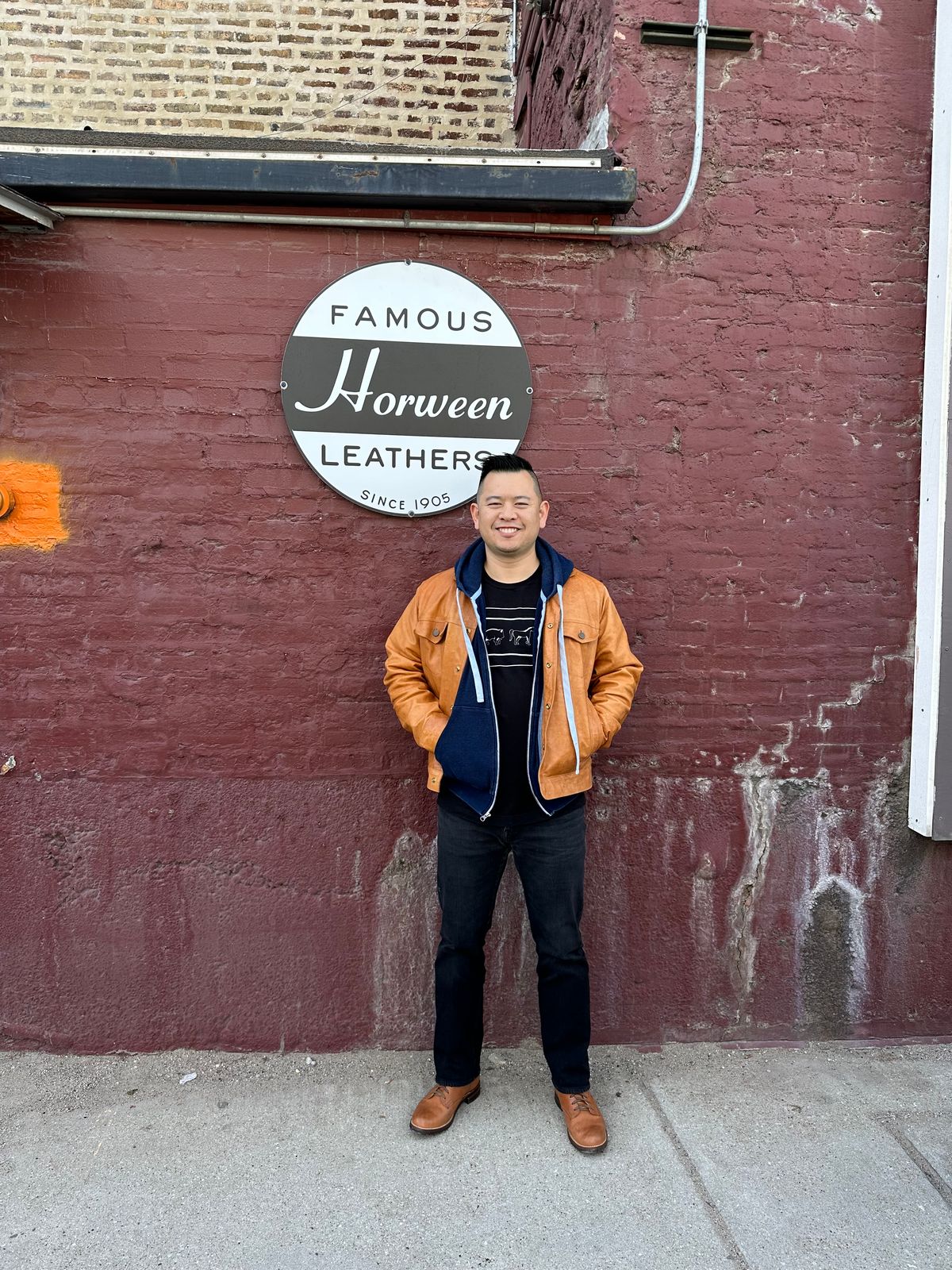 Photo by chris.8888 on November 6, 2025 of the Oldspeed Service Boot 6” in Horween Russet Horsehide Strips.