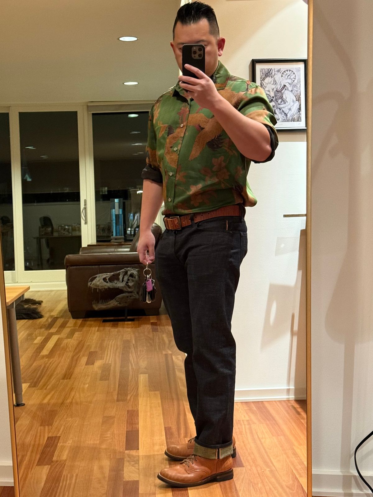 Photo by chris.8888 on November 12, 2025 of the Oldspeed MFG Service Boot 6” in Horween Russet Horsehide Strips.