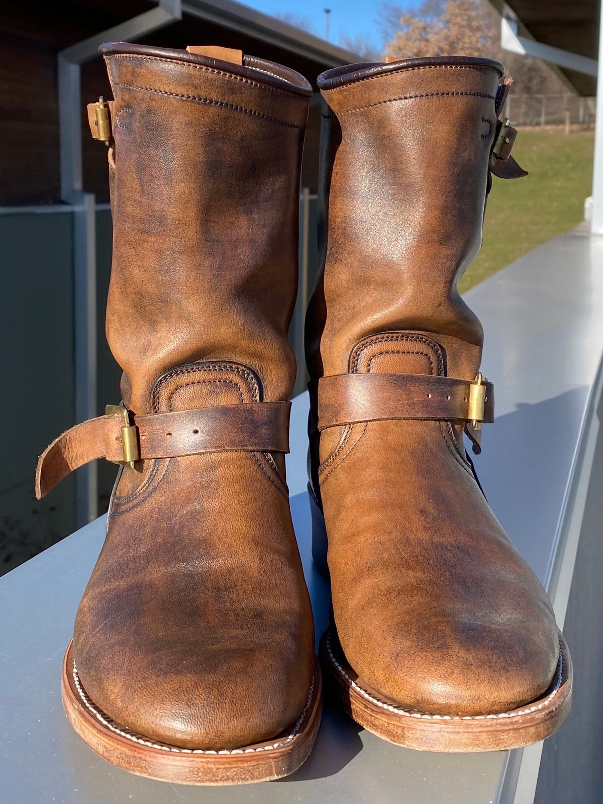 Photo by chris.8888 on December 1, 2024 of the Unsung U 22-2 Engineer Boot in Horween Chelsea Horsefront.