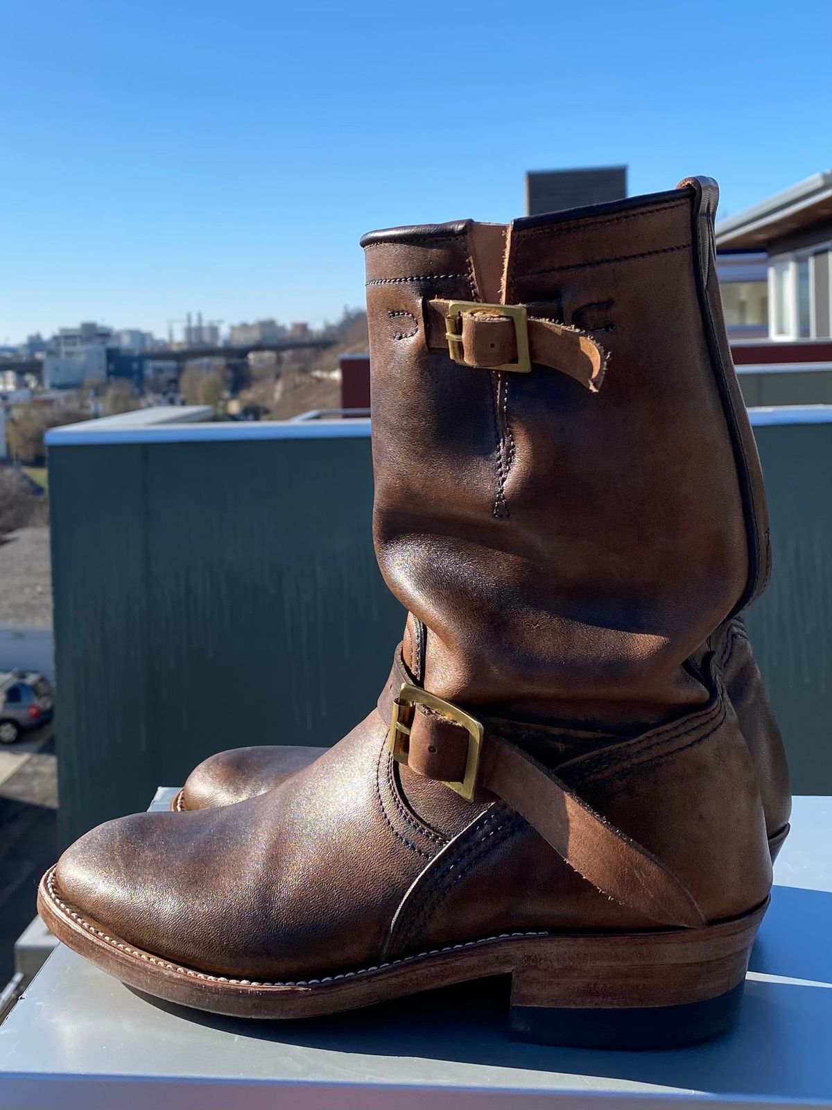 Photo by chris.8888 on December 1, 2024 of the Unsung U 22-2 Engineer Boot in Horween Chelsea Horsefront.