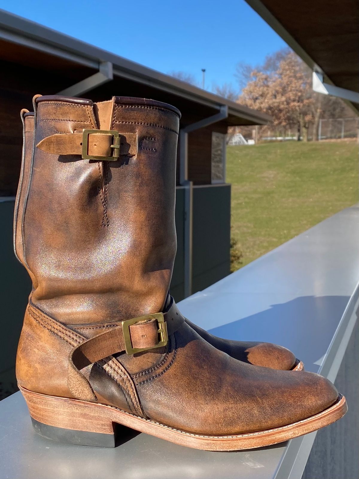 Photo by chris.8888 on December 1, 2024 of the Unsung U 22-2 Engineer Boot in Horween Chelsea Horsefront.