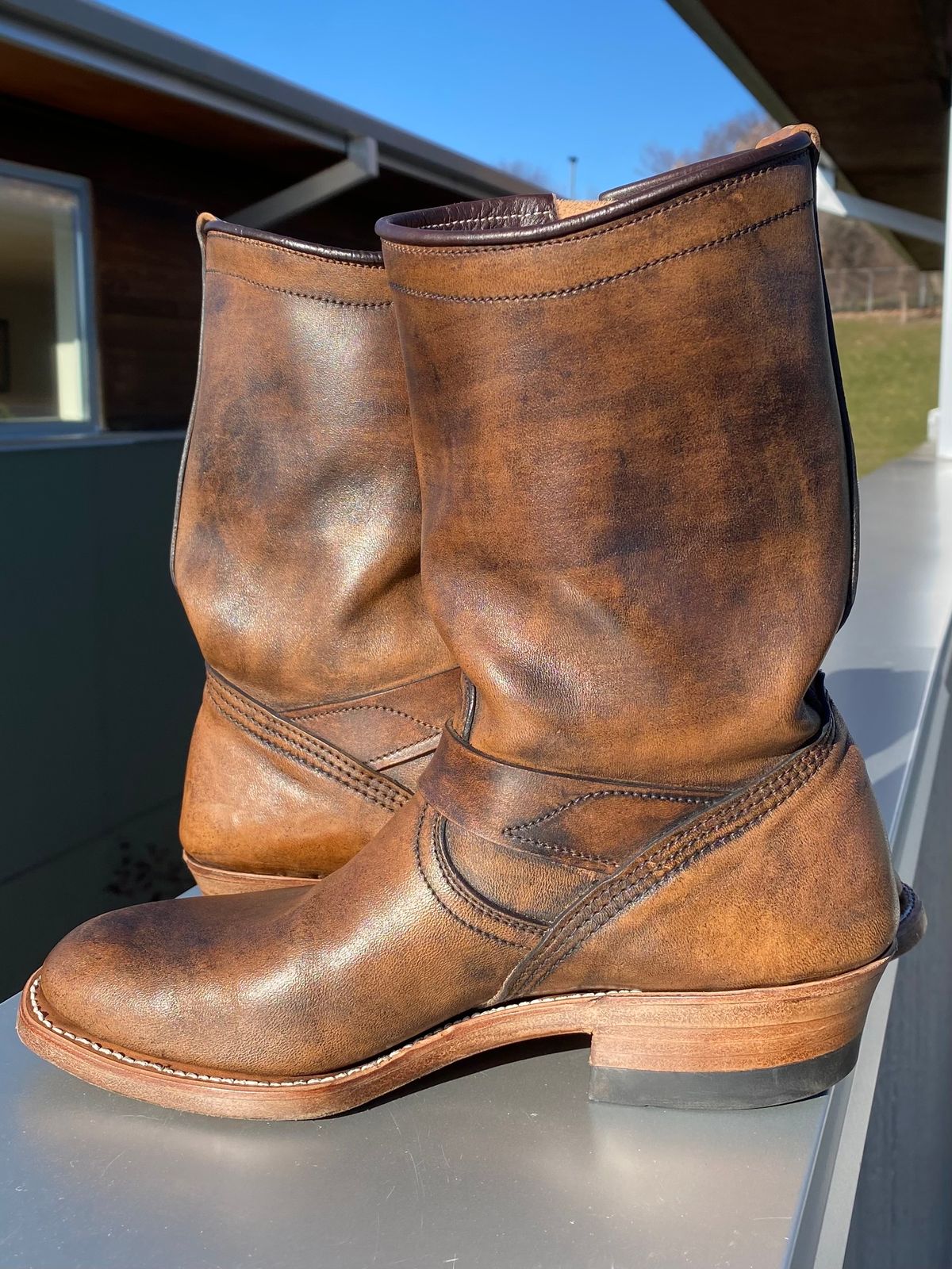 Photo by chris.8888 on December 1, 2024 of the Unsung U 22-2 Engineer Boot in Horween Chelsea Horsefront.