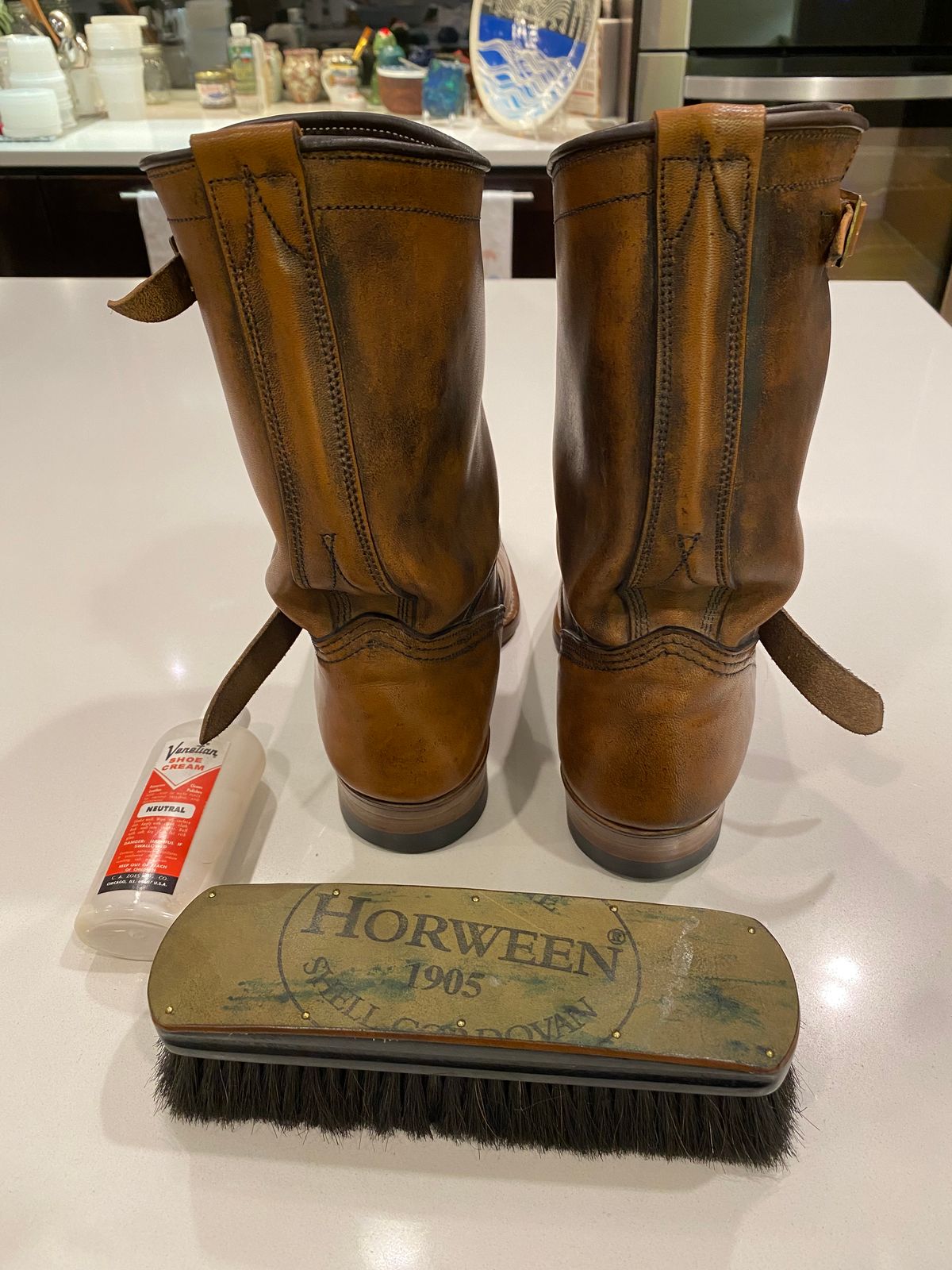 Photo by chris.8888 on June 16, 2025 of the Unsung U 22-2 Engineer Boot in Horween Chelsea Horsefront.
