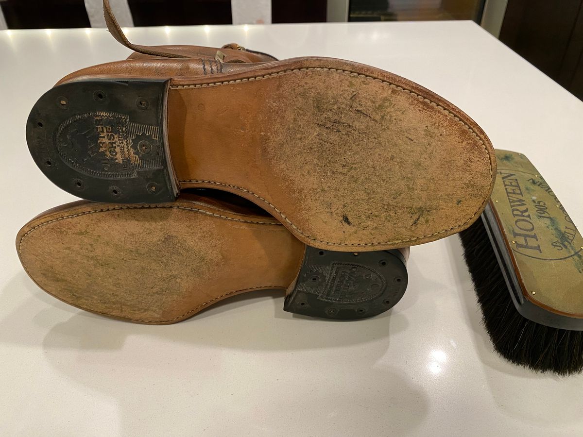 Photo by chris.8888 on June 16, 2025 of the Unsung U 22-2 Engineer Boot in Horween Chelsea Horsefront.