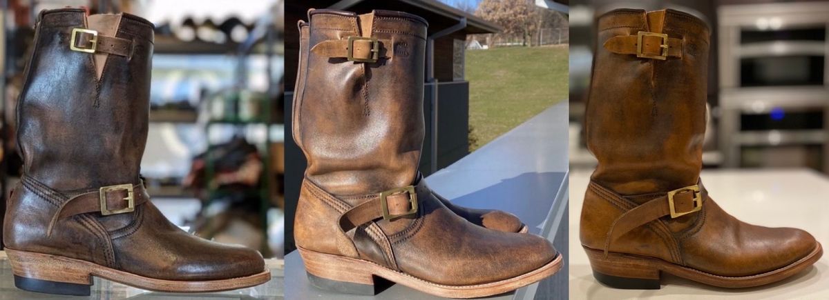 Photo by chris.8888 on June 16, 2025 of the Unsung U 22-2 Engineer Boot in Horween Chelsea Horsefront.
