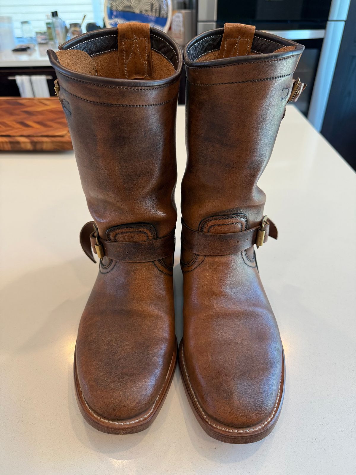 Photo by chris.8888 on July 27, 2025 of the Unsung U 22-2 Engineer Boot in Horween Chelsea Horsefront.