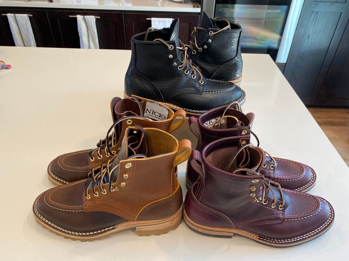 Photo by chris.8888 on May 10, 2025 of the Nicks x Parkhurst V3 in Horween Spokane Honey Smooth/Waxed.