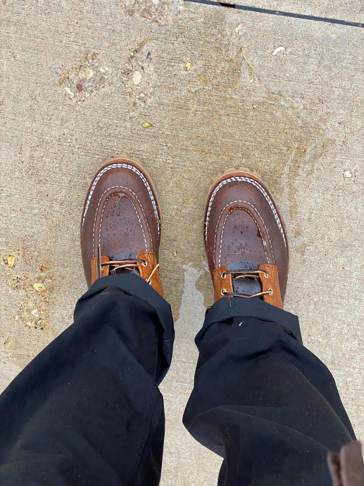 Photo by chris.8888 on May 21, 2025 of the Nicks x Parkhurst V3 in Horween Spokane Honey Smooth/Waxed.