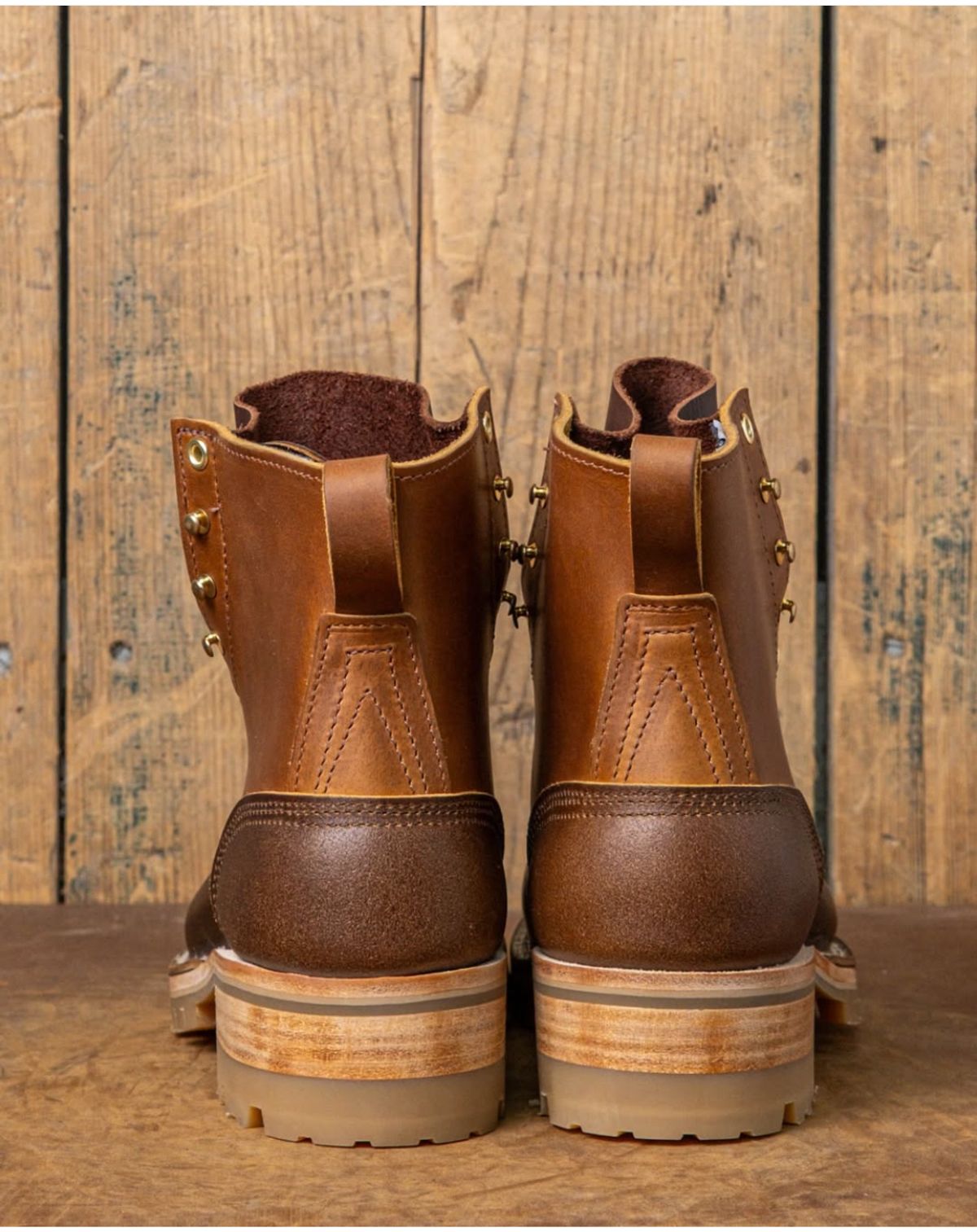 Photo by chris.8888 on May 9, 2025 of the Nicks x Parkhurst V3 in Horween Spokane Honey Smooth/Waxed.