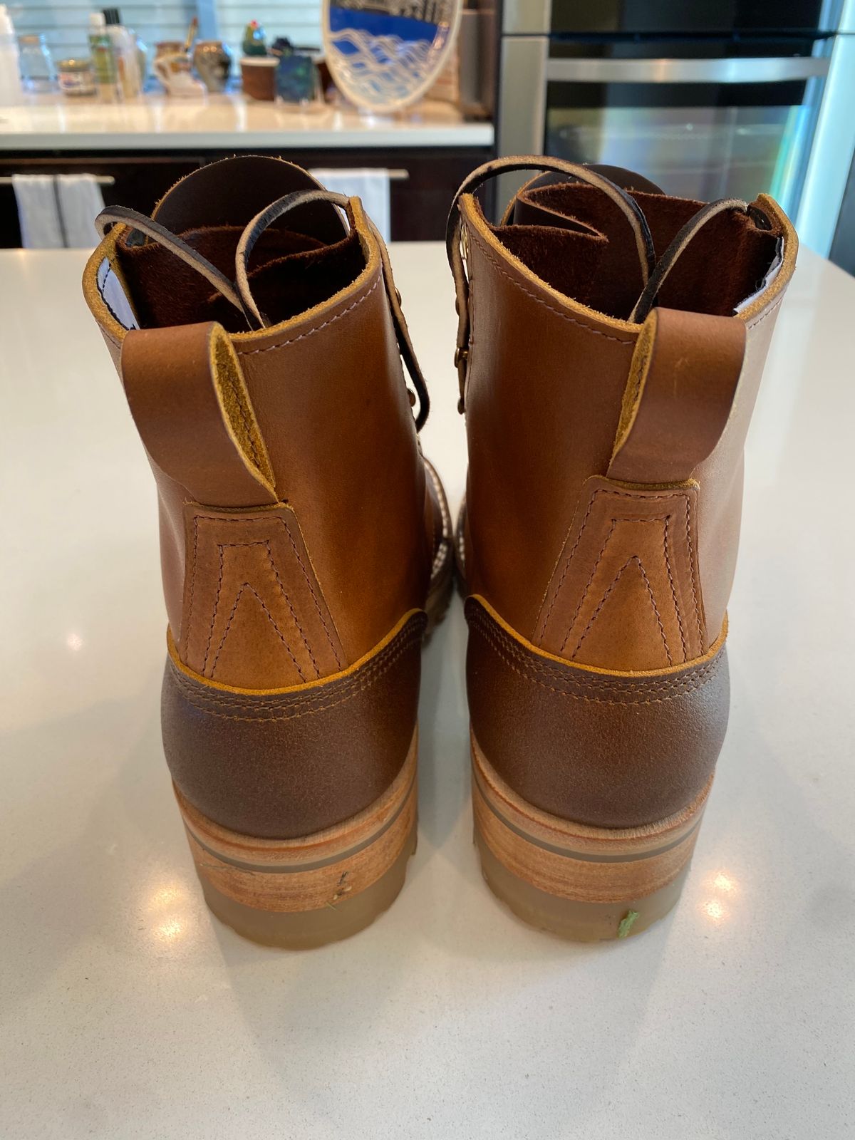Photo by chris.8888 on May 23, 2025 of the Nicks x Parkhurst V3 in Horween Spokane Honey Smooth/Waxed.