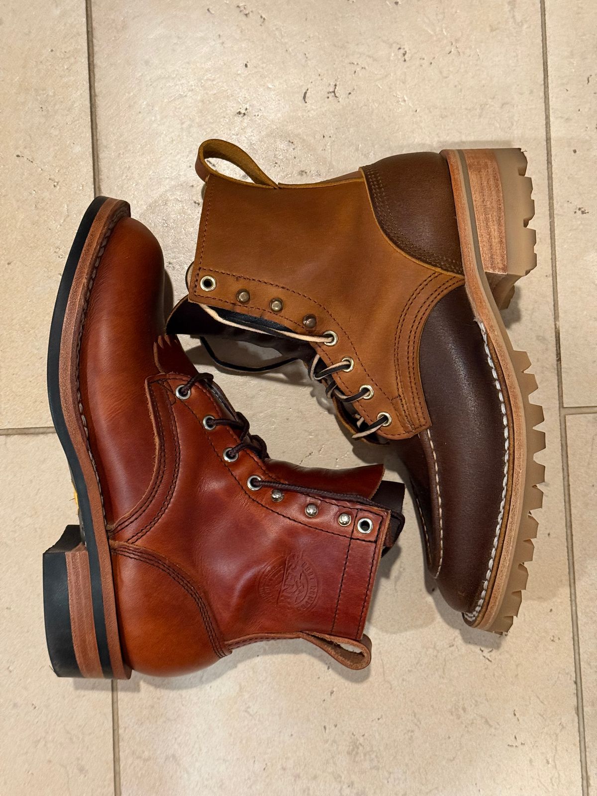 Photo by chris.8888 on September 9, 2025 of the Nicks x Parkhurst V3 in Horween Spokane Honey Smooth/Waxed.