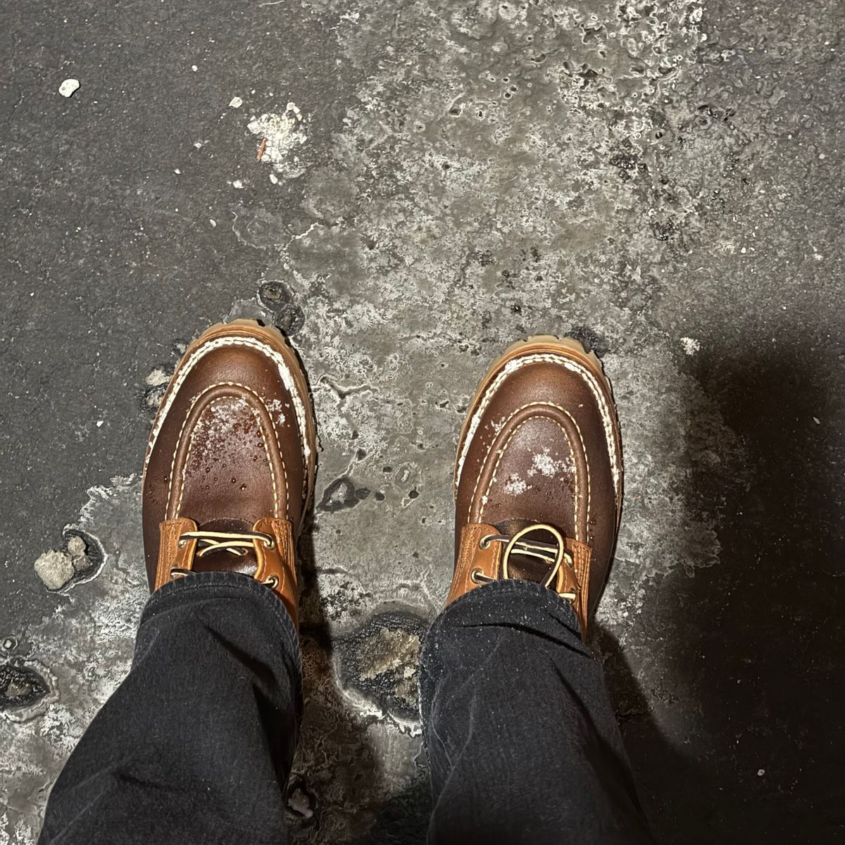Photo by chris.8888 on December 9, 2025 of the Nicks x Parkhurst V3 in Horween Spokane Honey Smooth/Waxed.
