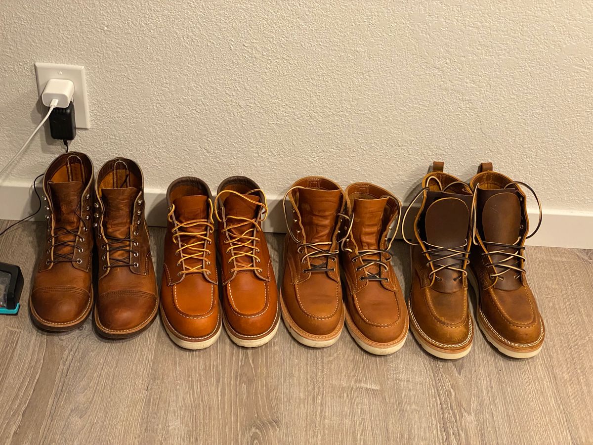 Photo by chris.8888 on July 25, 2024 of the Nicks Moc Toe in Horween Orange Predator.