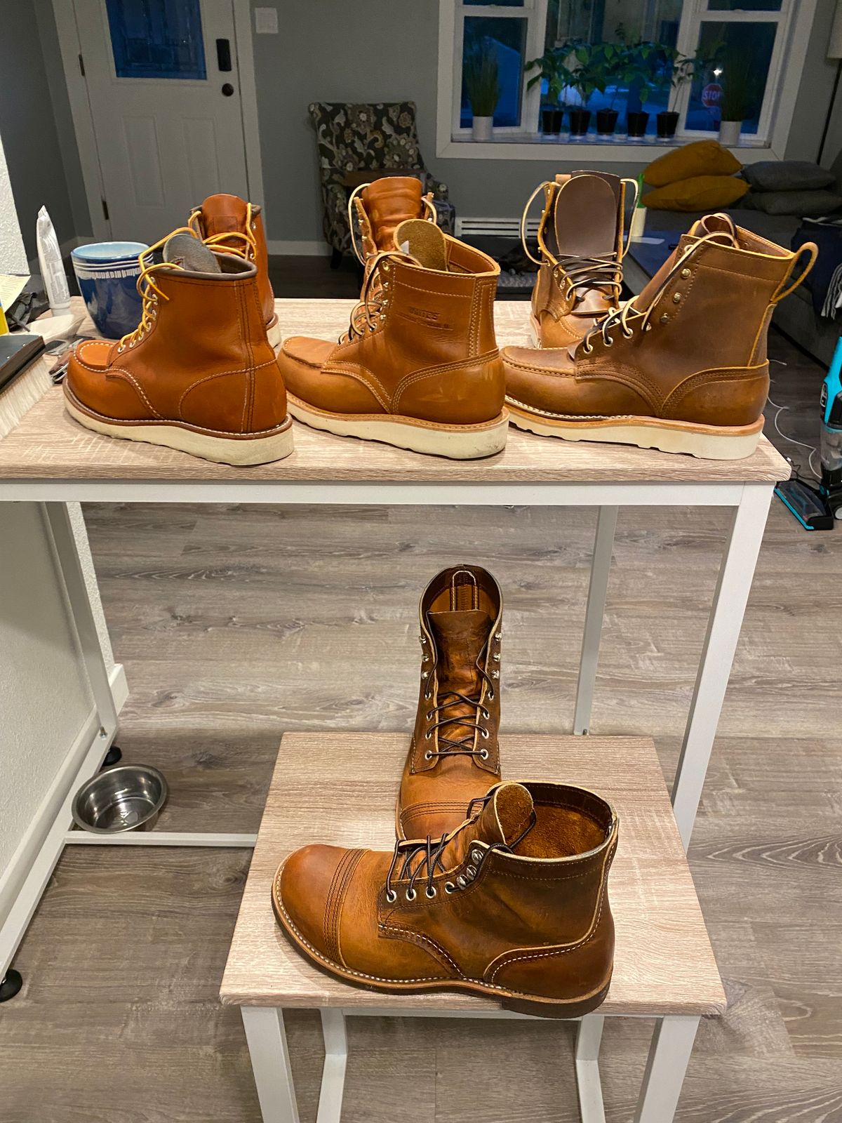 Photo by chris.8888 on July 25, 2024 of the Nicks Moc Toe in Horween Orange Predator.