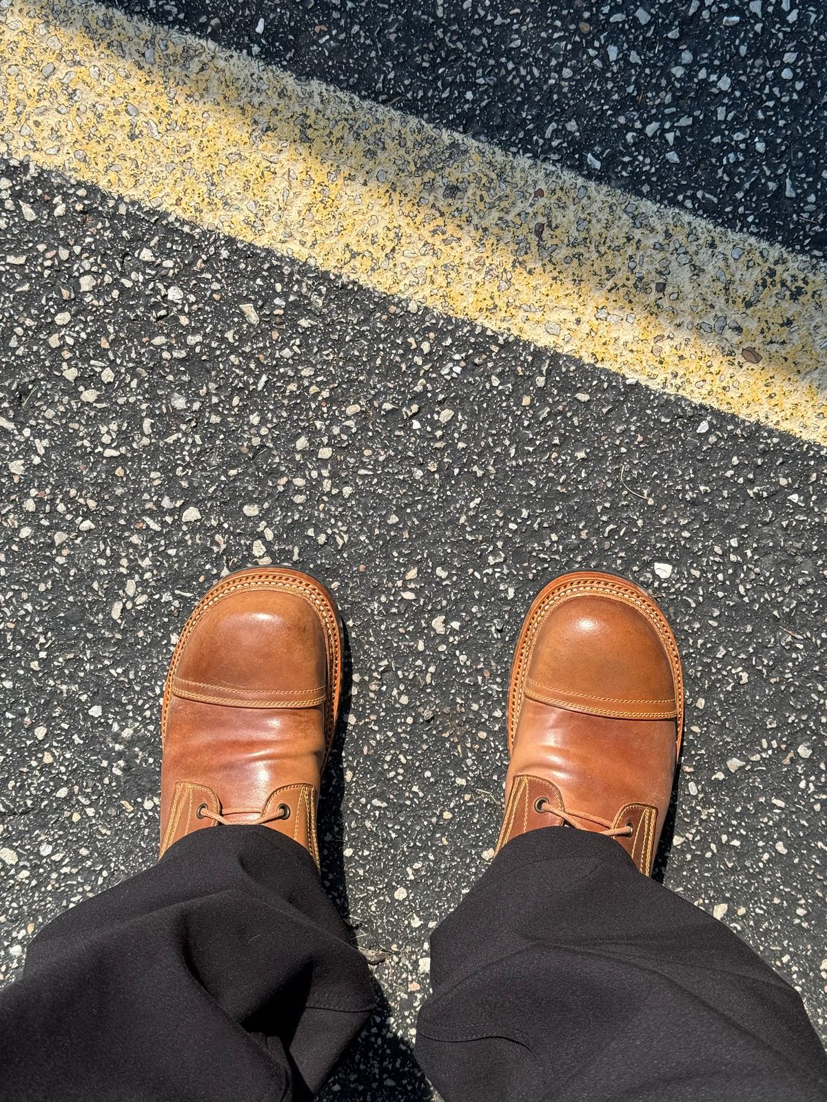 Photo by chris.8888 on August 6, 2025 of the Caswell Boot Company x Fortis Munson Last Collaboration in Horween Natural Shell Cordovan.