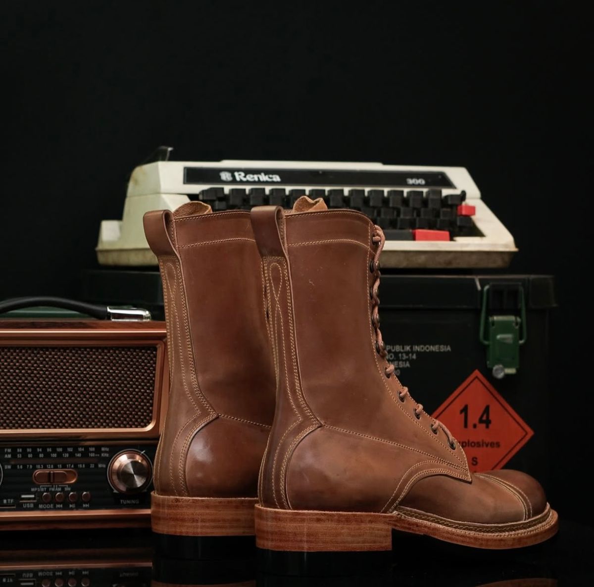 Photo by chris.8888 on June 30, 2025 of the Caswell Boot Company x Fortis Munson Last Collaboration in Horween Natural Shell Cordovan.